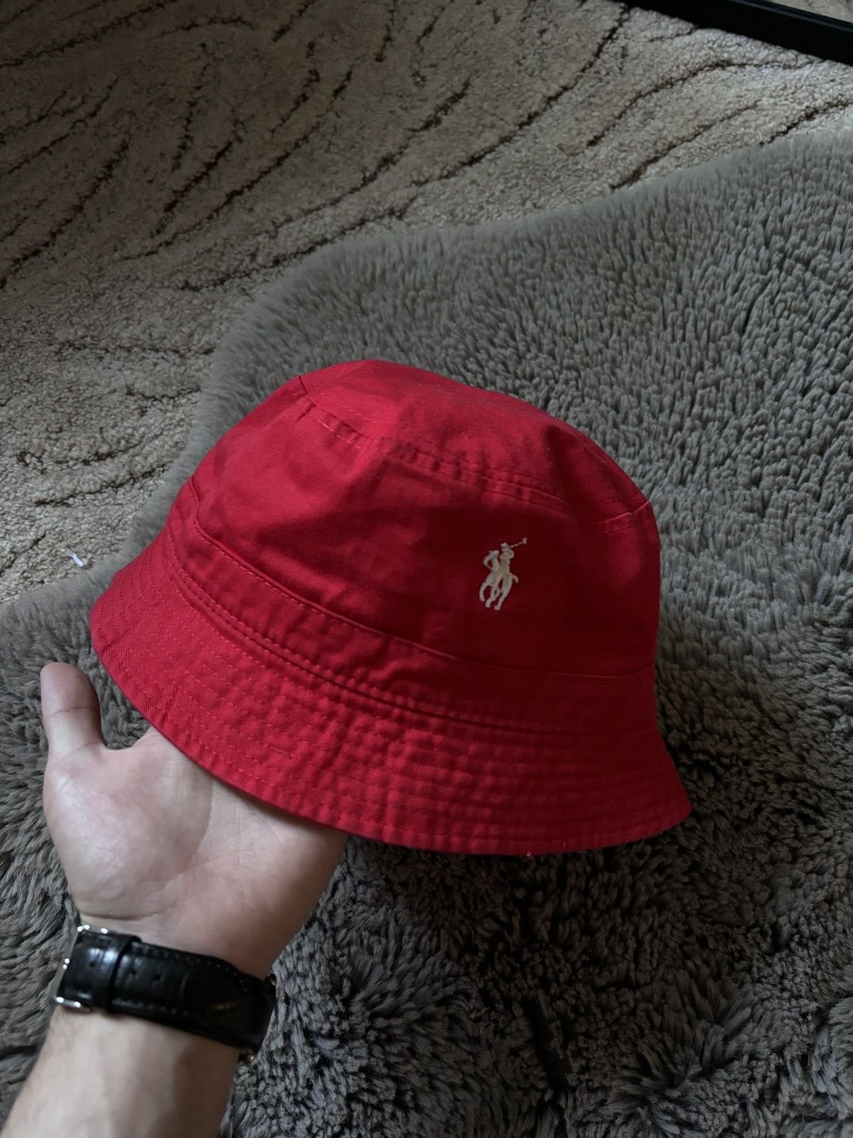 Polo Ralph Lauren × Vintage Polo Ralph Lauren vintage red bucket hat size S Size ONE SIZE - 2 Thumbnail