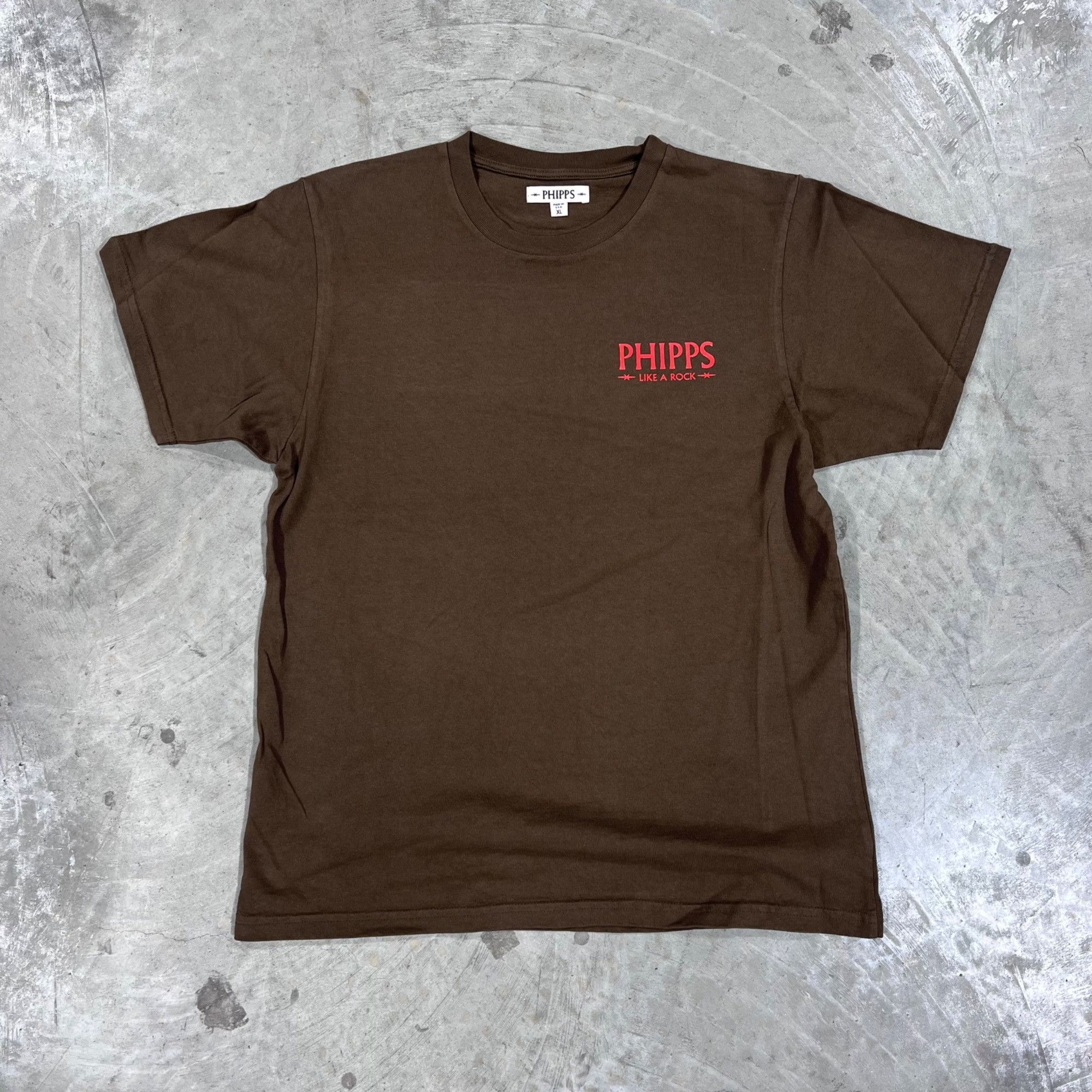 Phipps NEW PHIPPS LIKE A ROCK BROWN TEE SZ XL Size US XL / EU 56 / 4 - 3 Thumbnail