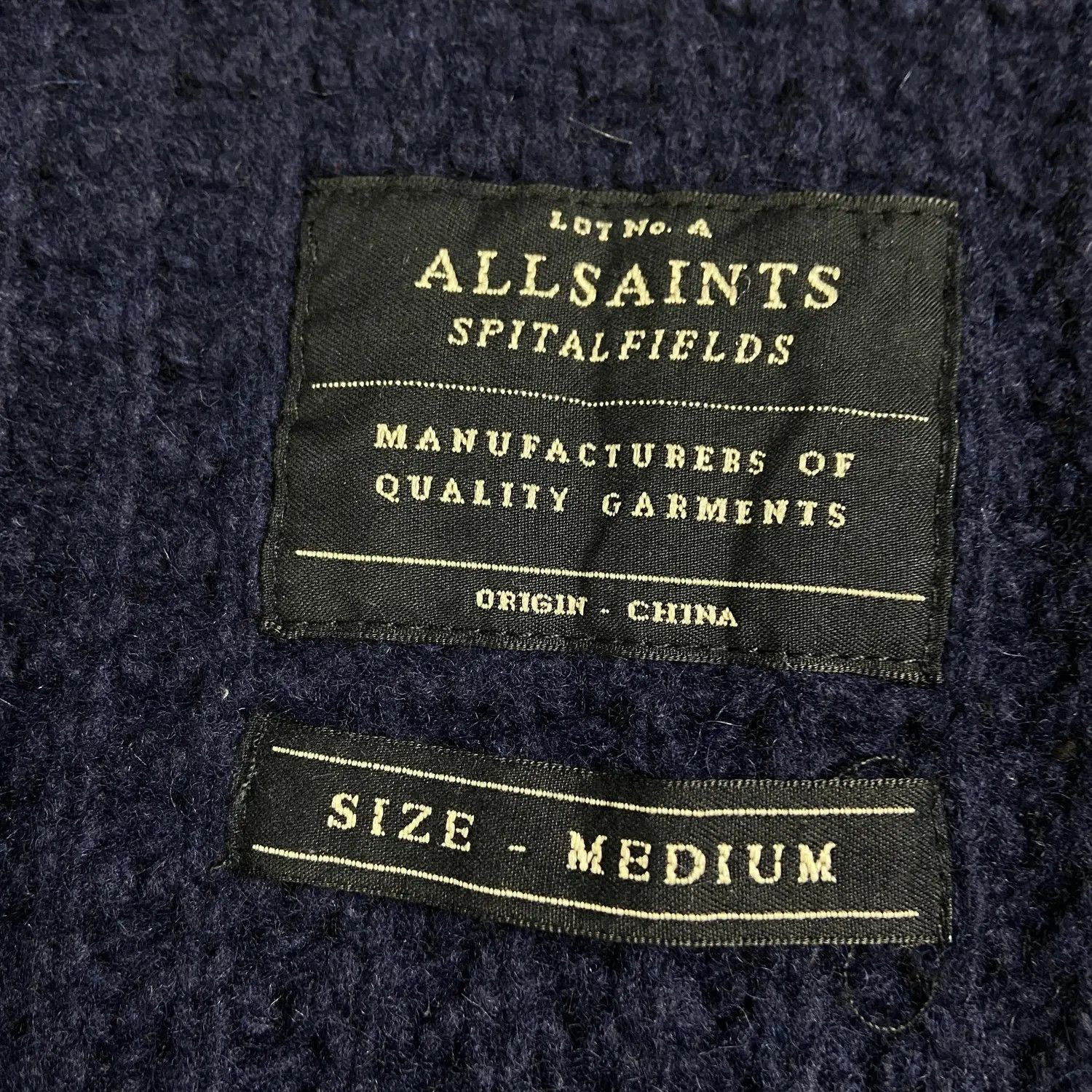 Allsaints Mens Sweater Allsaints Full Zip Size M Size US M / EU 48-50 / 2 - 5 Thumbnail