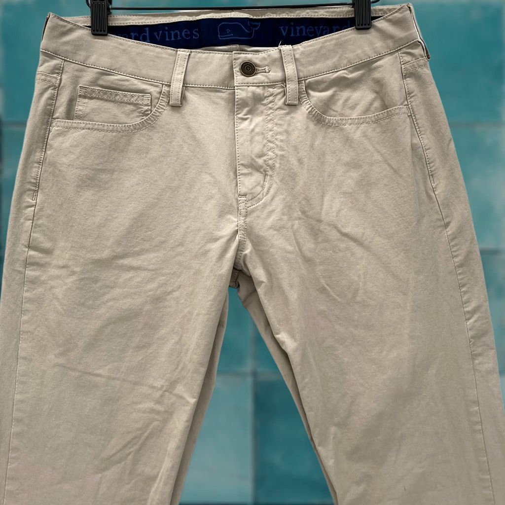 Vineyard Vines Vineyard Vines Performance Golf Pants Mens 30x30 Khaki Beige Stretch Preppy Size US 30 / EU 46 - 1 Thumbnail