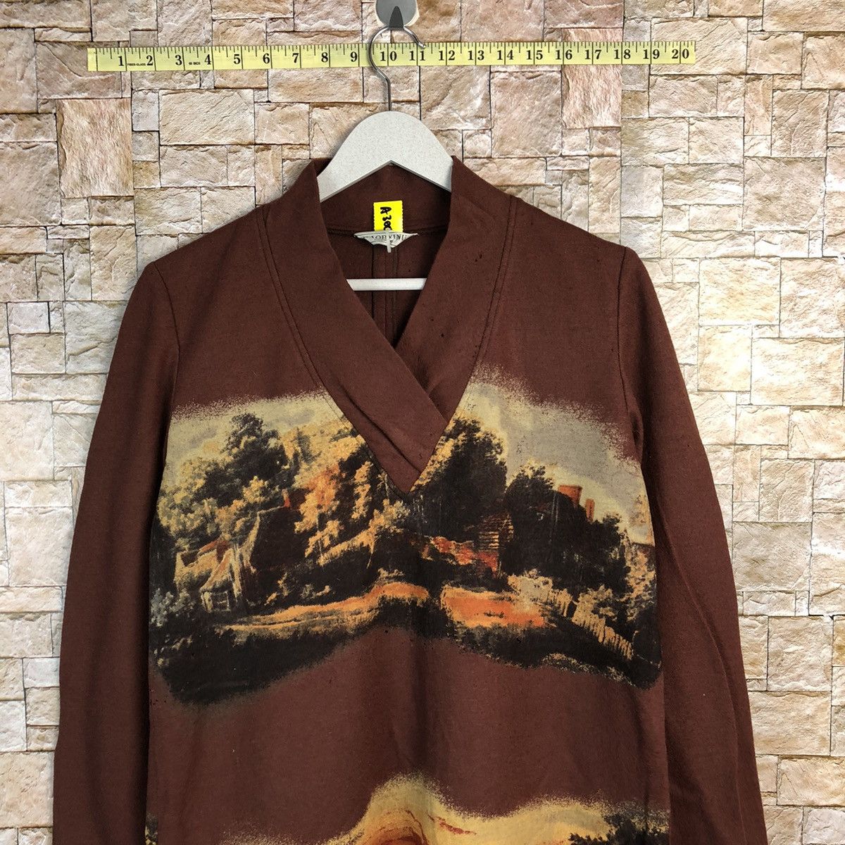 Homespun Knitwear Kaorgin art painting vintage Brown Knitwear #A300 Size US M / EU 48-50 / 2 - 2 Thumbnail