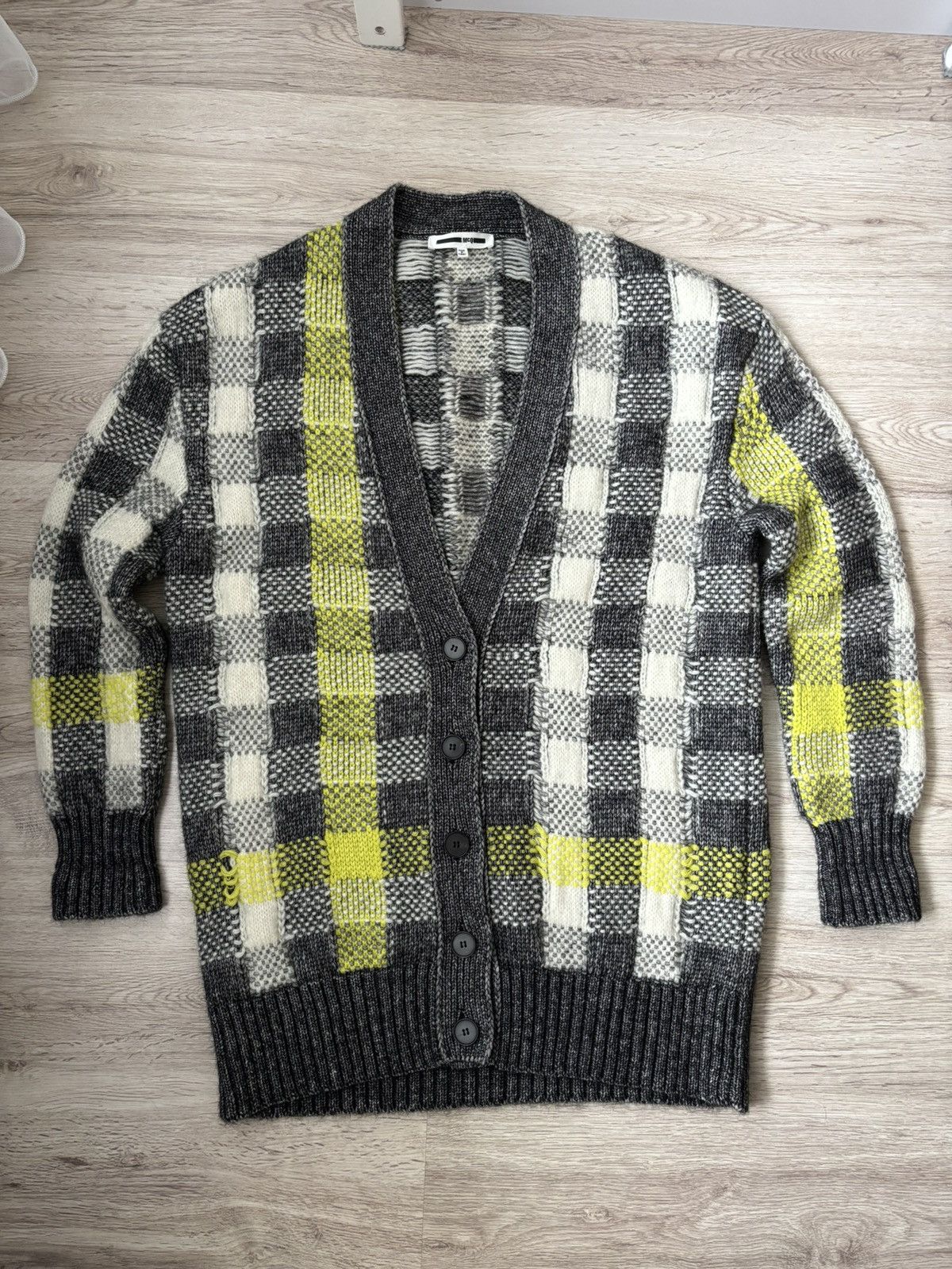 Alexander McQueen MCQ ALEXANDER MCQUEEN Checked knitted cardigan Size S / US 4 / IT 40 - 2 Thumbnail