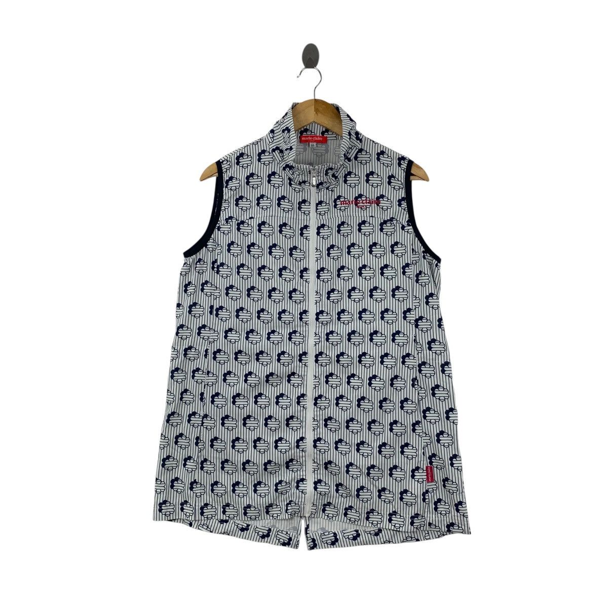 Vintage Vintage MARIE CLAIRE SPORT Collection AOP Vest Zipper Jacket Size L / US 10 / IT 46 - 1 Thumbnail