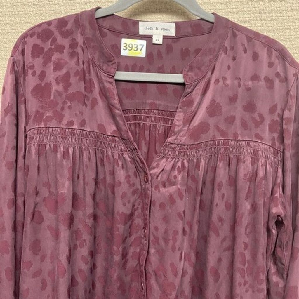 Anthropologie Anthropologie Cloth & Stone ButtonUp Blouse Women Size XL Size XL / US 12-14 / IT 48-50 - 5 Thumbnail