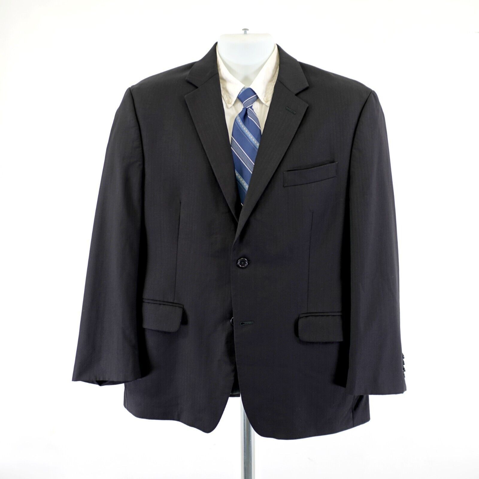Michael Kors Michael Kors Textured Striped Wool Black 40S Or Slim 42S 2 B Size 40S - 4 Thumbnail