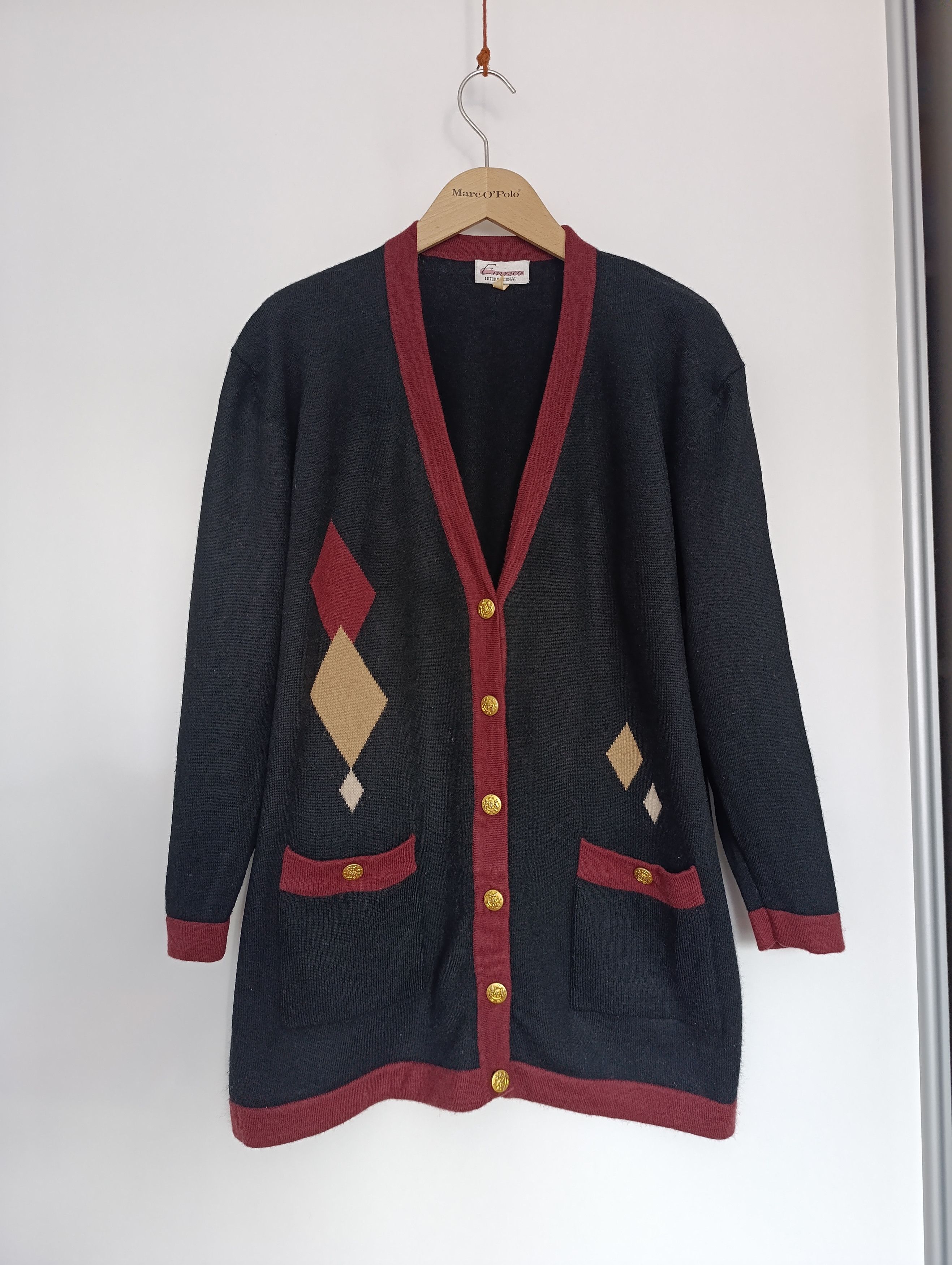 Other Long black cardigan vintage Emreco wool Size XL / US 12-14 / IT 48-50 - 4 Thumbnail