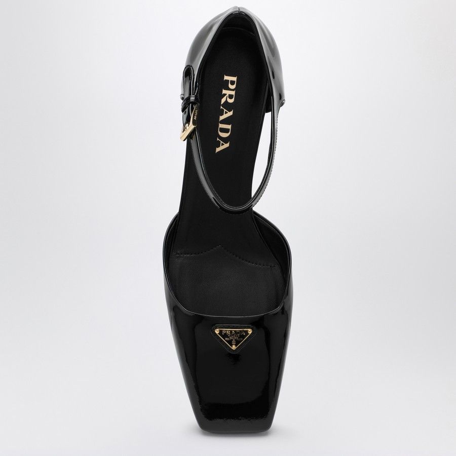 Prada o1d2blof0924 Leather Décolleté in Black Size US 7 / IT 37 - 3 Thumbnail