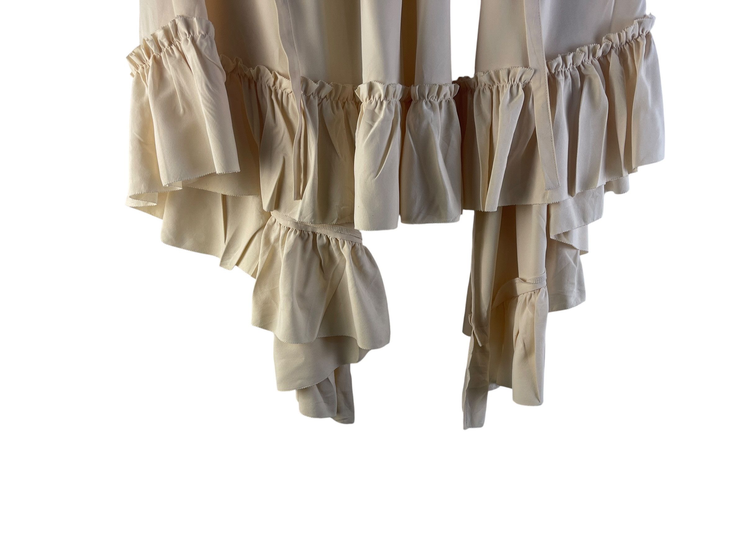 Jean Paul Gaultier Jean Paul Gaultier Femme Ruffle Draped Silk Blouse Ivory 90s Size 32" / US 10 / IT 46 - 11 Thumbnail