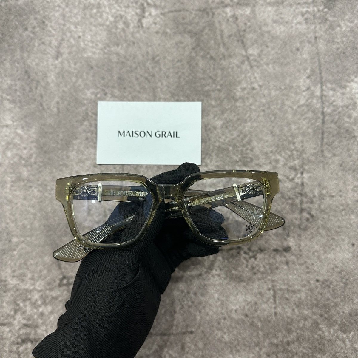 Chrome Hearts CHROME HEARTS VAGILLIONAIRE II ARMY EYEWEAR Size ONE SIZE - 9 Thumbnail