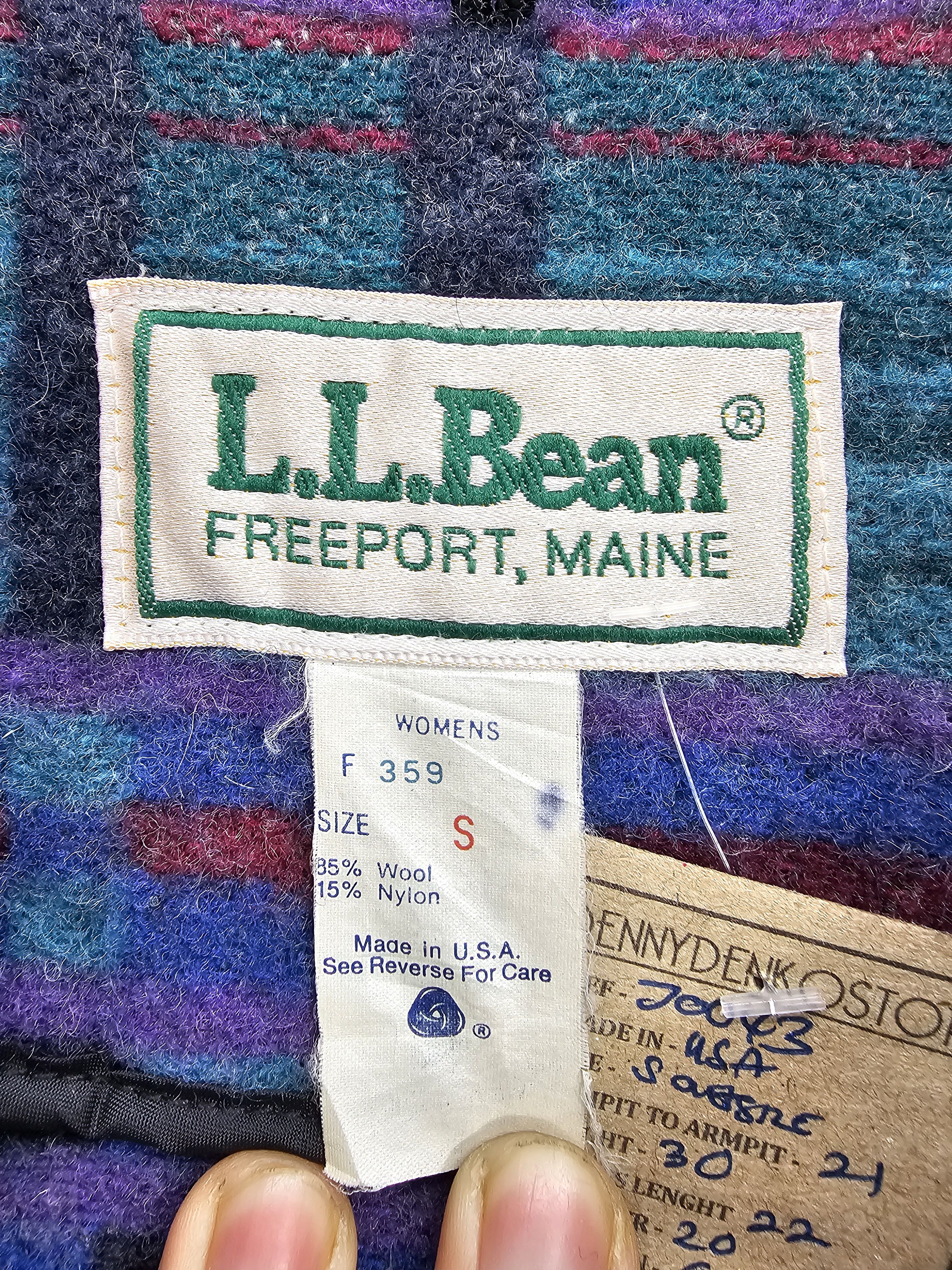 L.L. Bean Vintage L.L. BEAN Abstract Design Wool Coat Jacket J0043 Size S / US 4 / IT 40 - 13 Thumbnail