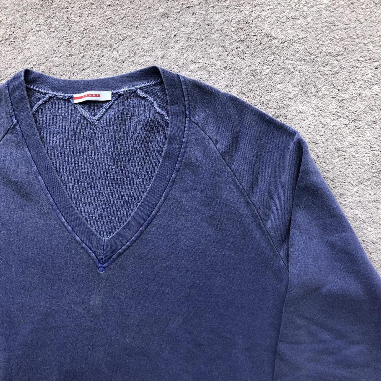 Prada Vintage Prada Overdyed V Neck Sweater Sweatshirt Jumper Size US M / EU 48-50 / 2 - 2 Thumbnail