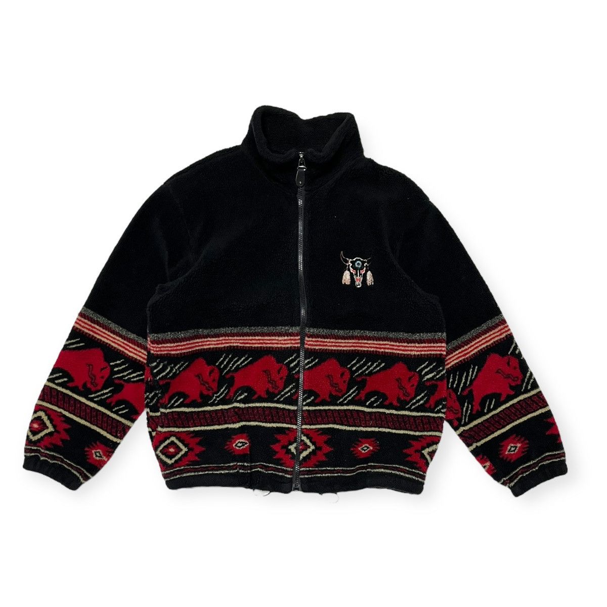 Vintage Milton Western Print Fleece Jacket