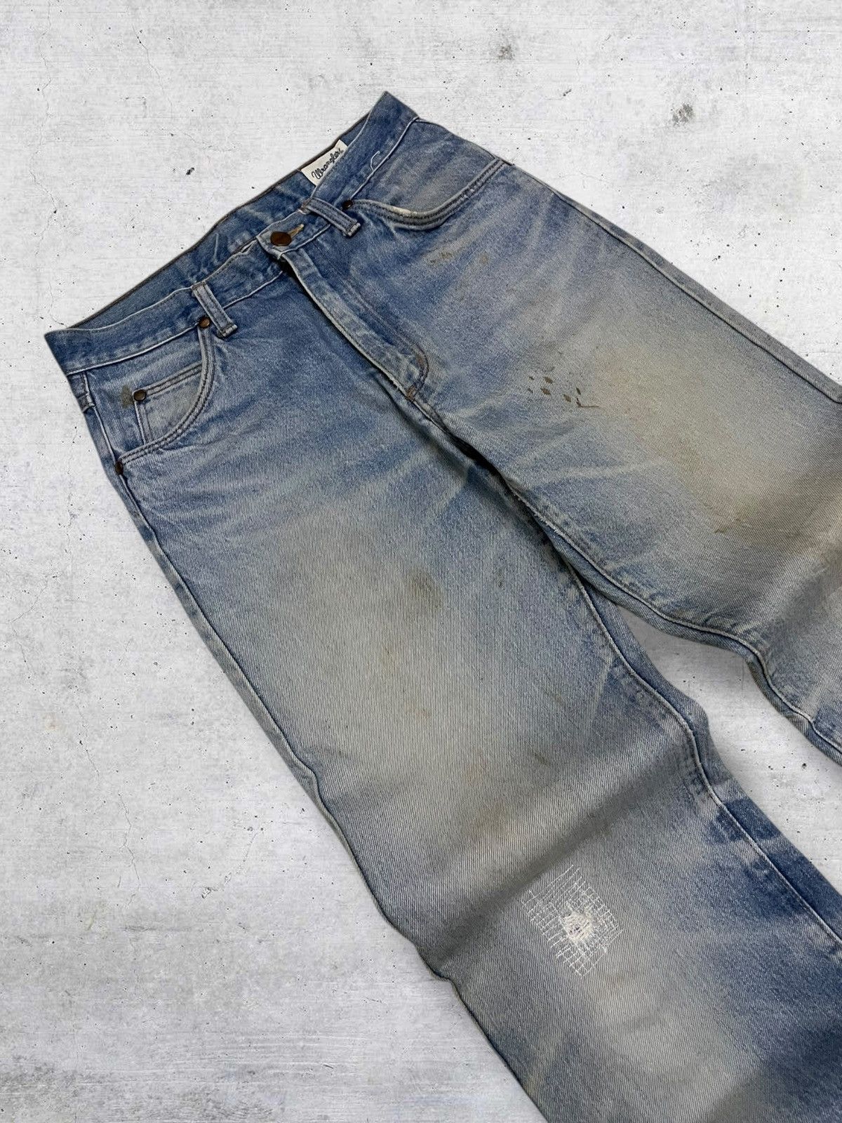 Wrangler VINTAGE WRANGLER DESIGNER OG MUDWASH DISTRESSED RUGGED DENIM Size US 29 - 7 Thumbnail