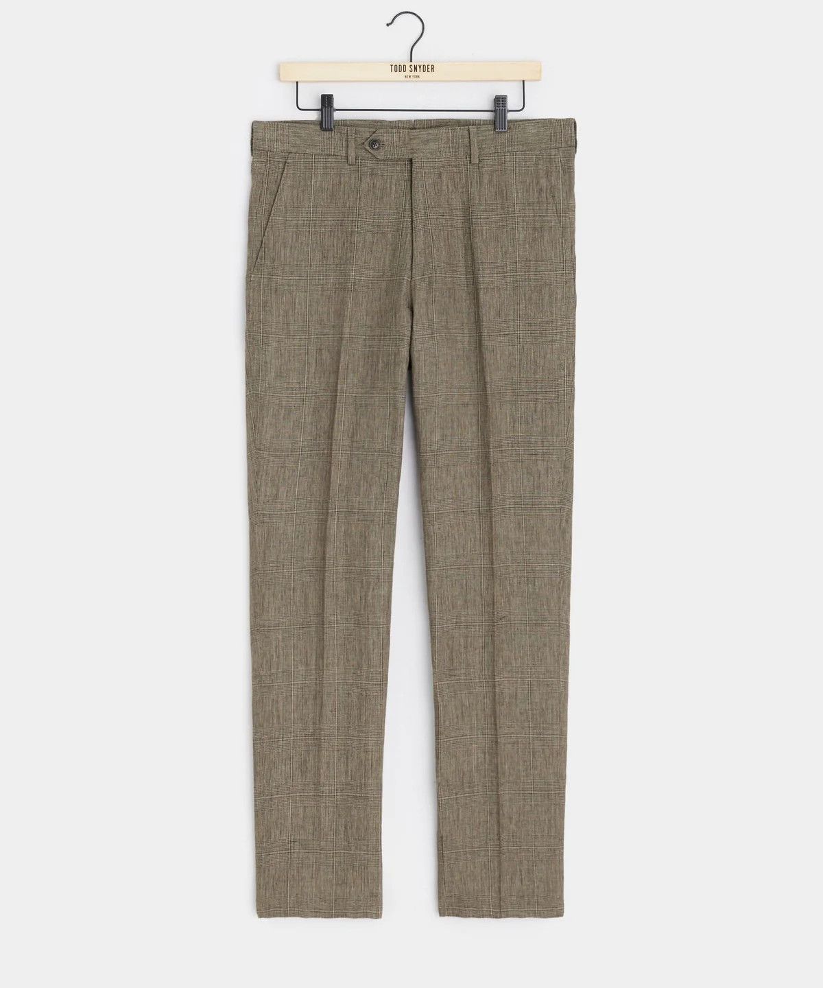 Todd Snyder Todd Snyder Italian Linen Sutton Trouser in Olive Glenplaid Size US 31 - 1 Thumbnail