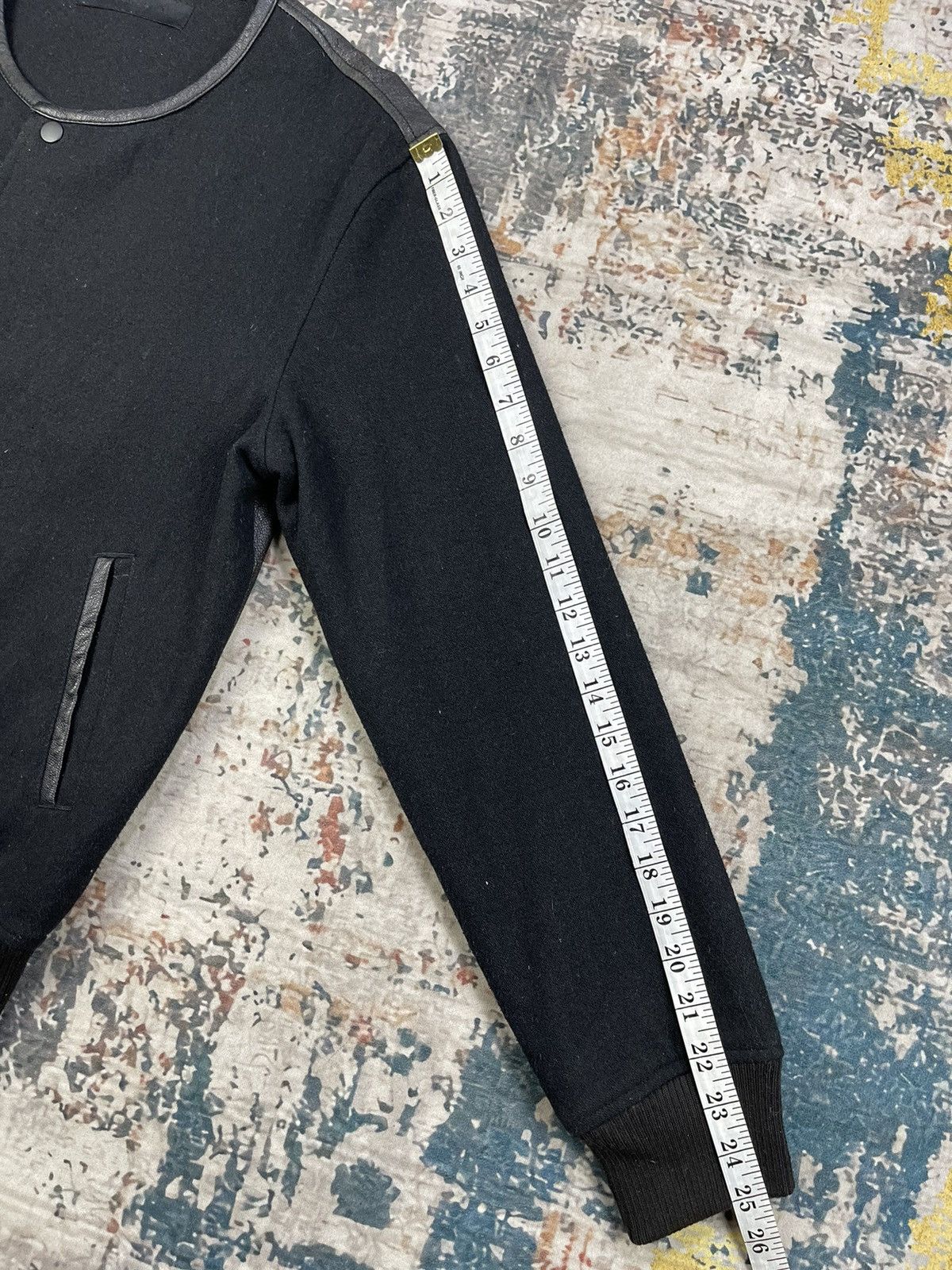 Black Scale BLVCK SCVLE Hybrid Back Leather Front Wool Jackets Size US M / EU 48-50 / 2 - 11 Thumbnail