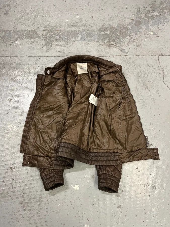 Moncler Moncler Brown Quilted Biker Puffer Jacket Size US S / EU 44-46 / 1 - 9 Thumbnail