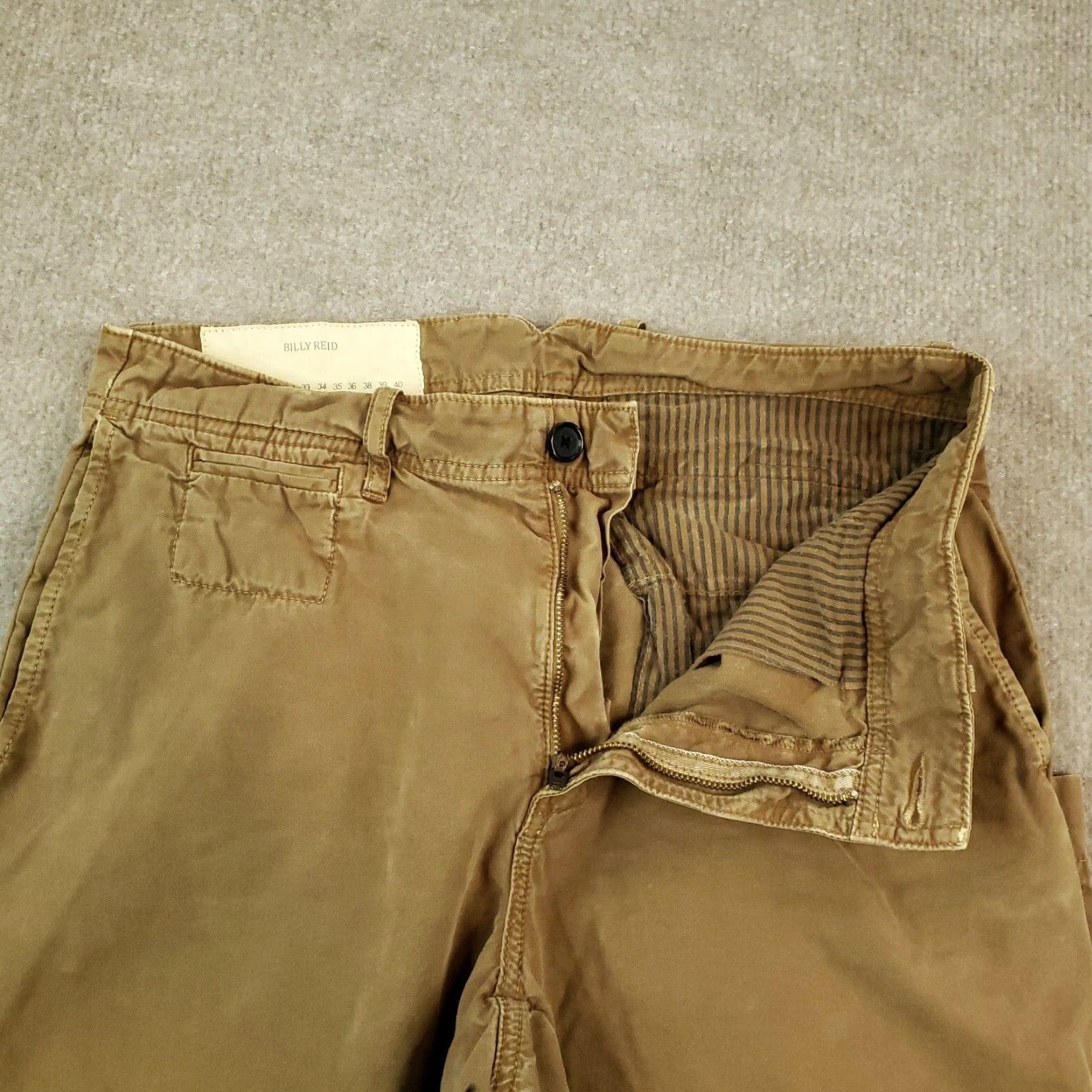 Billy Reid Billy Reid Chino Pants Mens Brown Straight Leg Flat Front Cotton Size 30x28 Size US 30 / EU 46 - 6 Thumbnail