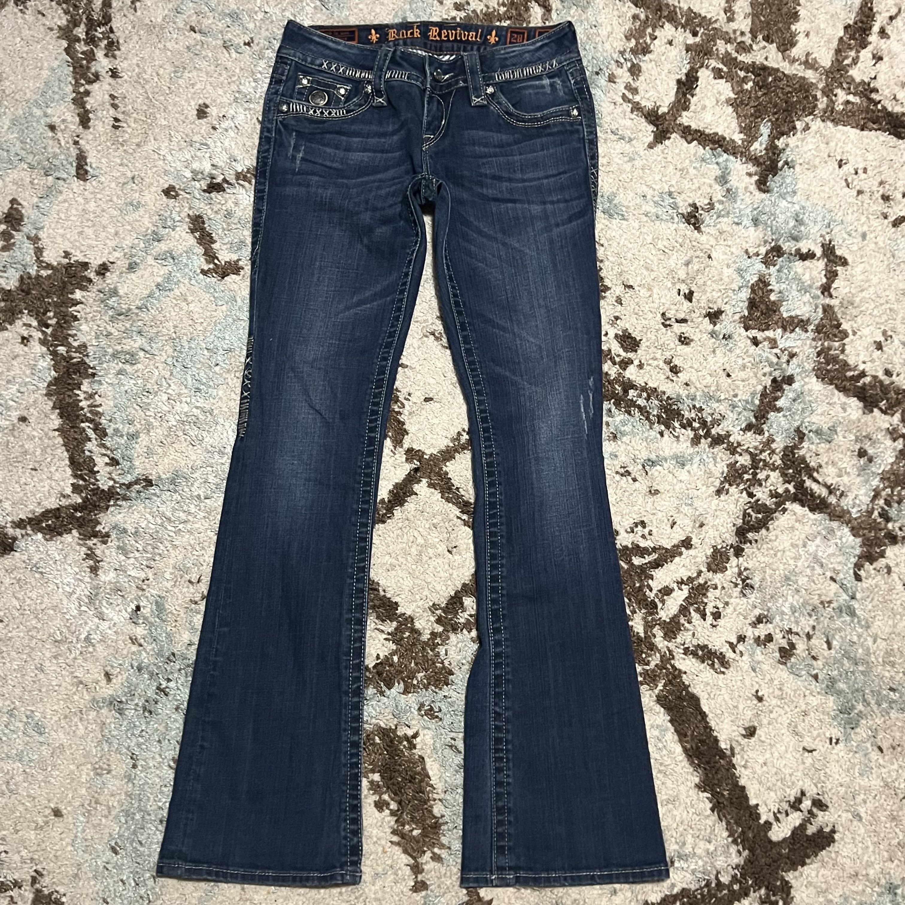 Rock Revival Rock Revival Womens Celine Bootcut Jeans 28x31 Low Rise Y2K Size 28" / US 6 / IT 42 - 2 Thumbnail
