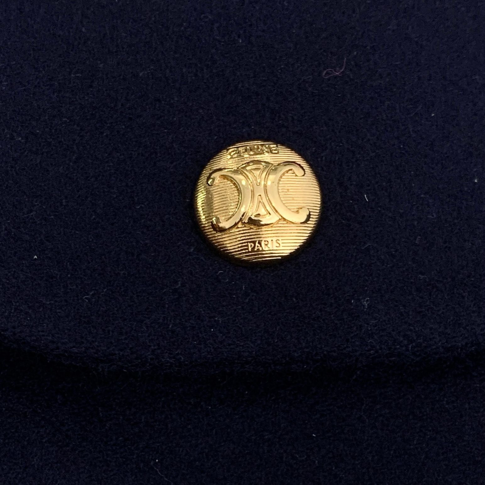 Celine Celine Dark Blue Cashmere Hooded Jacket With Gold Button Det Size S / US 4 / IT 40 - 5 Thumbnail