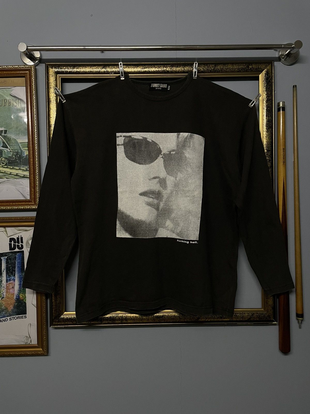 Designer × Japanese Brand × Vintage Vintage 1990s Designer Funky Bass ‘Fucking Hell’ Photo Tee Size US M / EU 48-50 / 2 - 1 Thumbnail