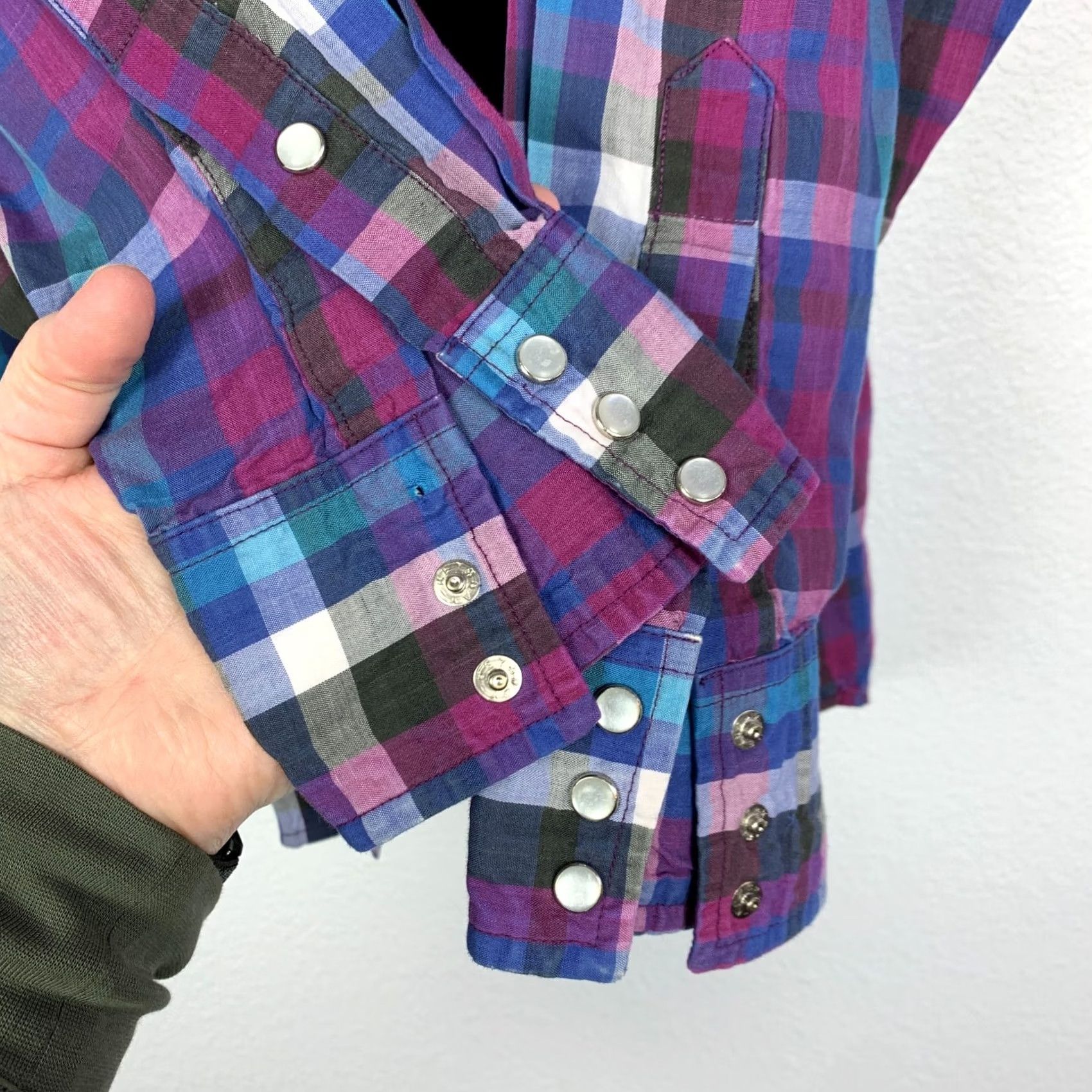 Vintage VINTAGE Rock Canyon Shirt XL Purple Western Pearl Snap Grunge 1980s Long Sleeve Cotton Size US XL / EU 56 / 4 - 5 Thumbnail