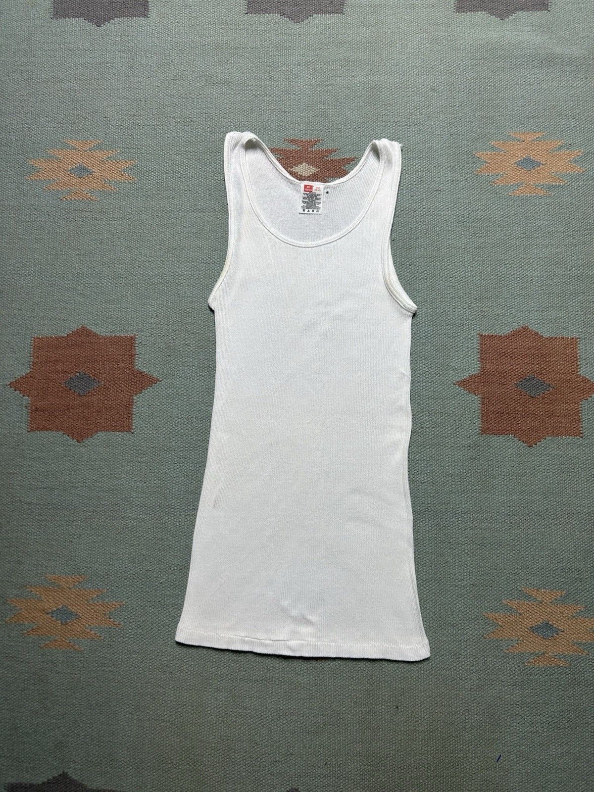 Vintage Vtg Hanes ribbed tank top beater shirt cotton beach medium Size US M / EU 48-50 / 2 - 1 Thumbnail