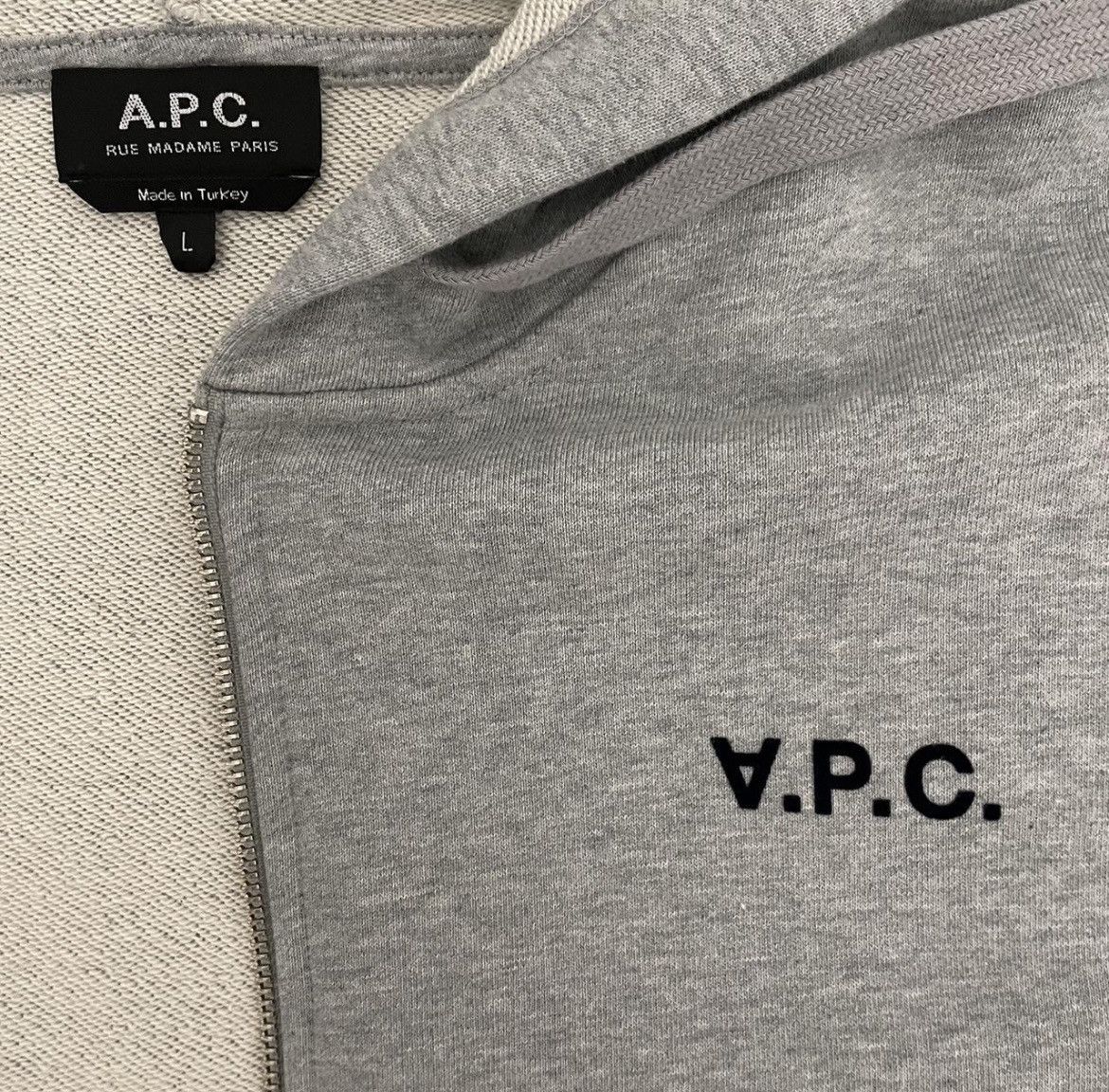 A.P.C. A.P.C Gray Quentin Hoodie Size US L / EU 52-54 / 3 - 2 Thumbnail