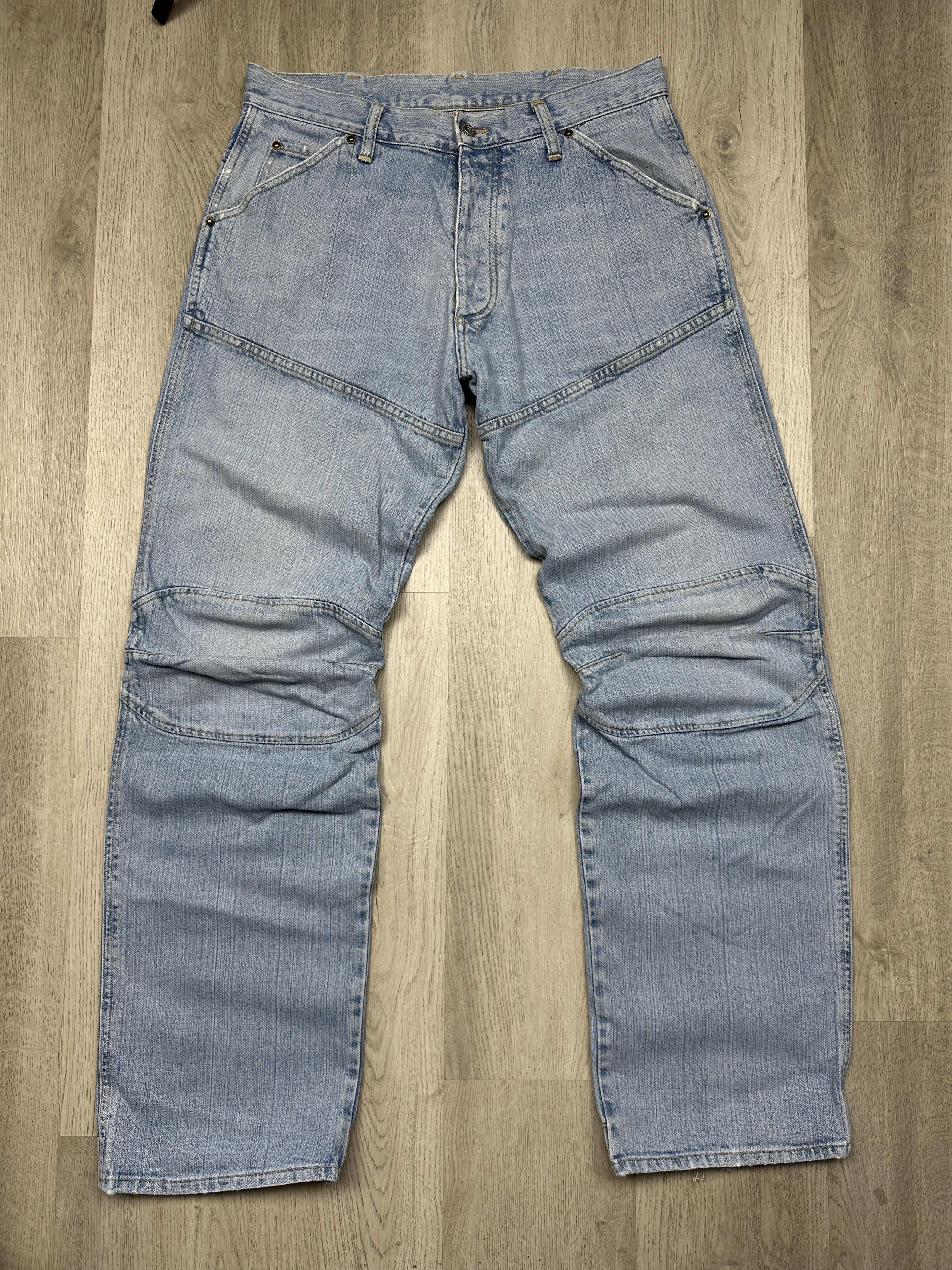 G-Star G Star Raw Vintage Mens Elwood Denim Pants Jeans Double Knee Size US 33 - 1 Thumbnail