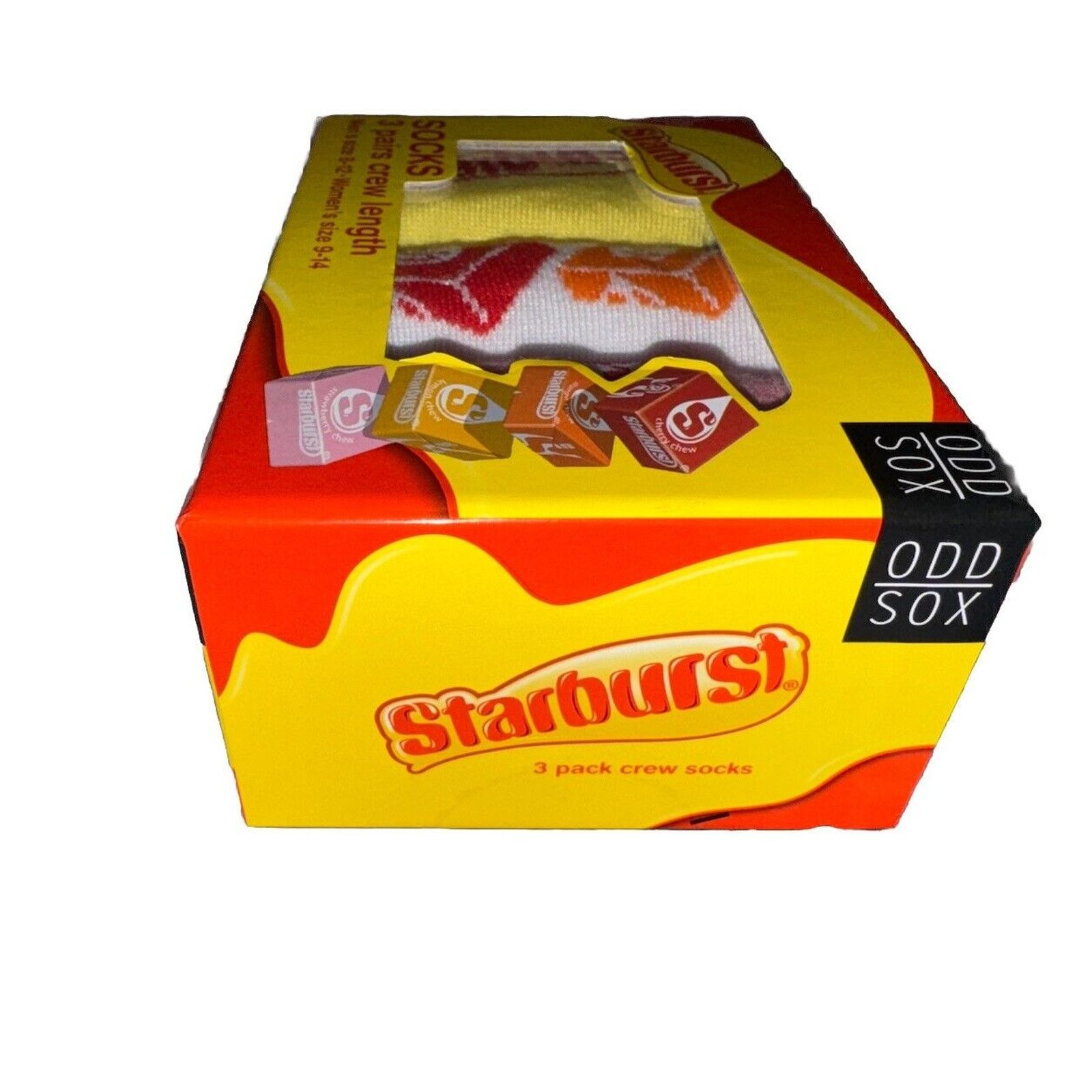 The Unbranded Brand Starburst Odd Sox Novelty Funny Socks 3 Pairs Socks Gift Set Size ONE SIZE - 4 Thumbnail