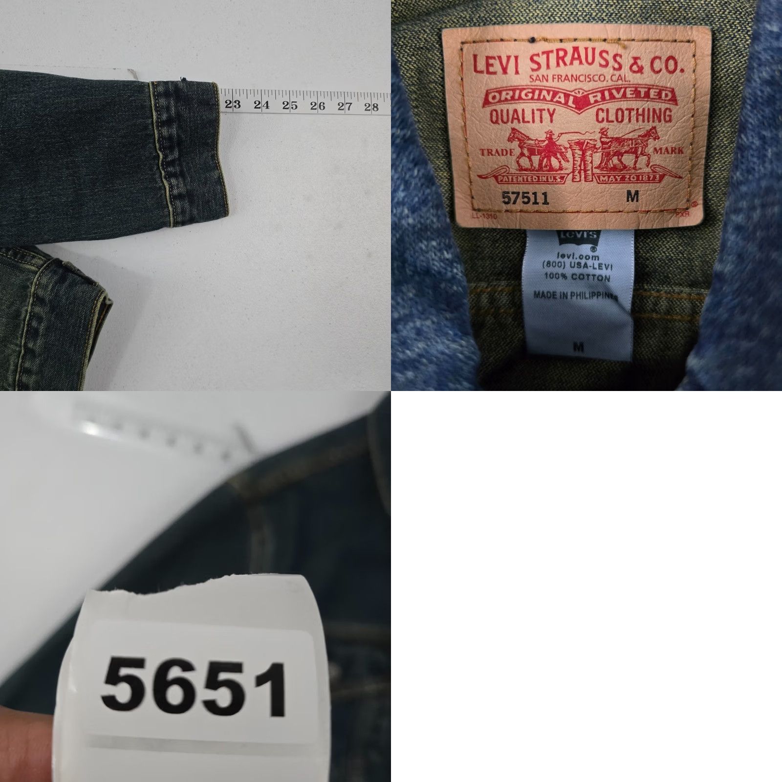 Levi's VINTAGE Levi's Jacket Womens Medium Blue 5651 57511 Size M / US 6-8 / IT 42-44 - 8 Thumbnail