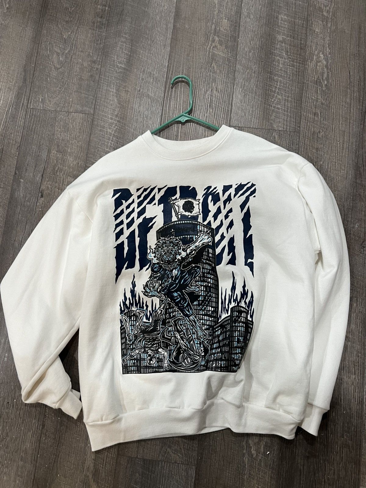 Vengeful Detroit Lions VENGEFUL - Renaissance Crewneck - L - White Size US L / EU 52-54 / 3 - 2 Thumbnail