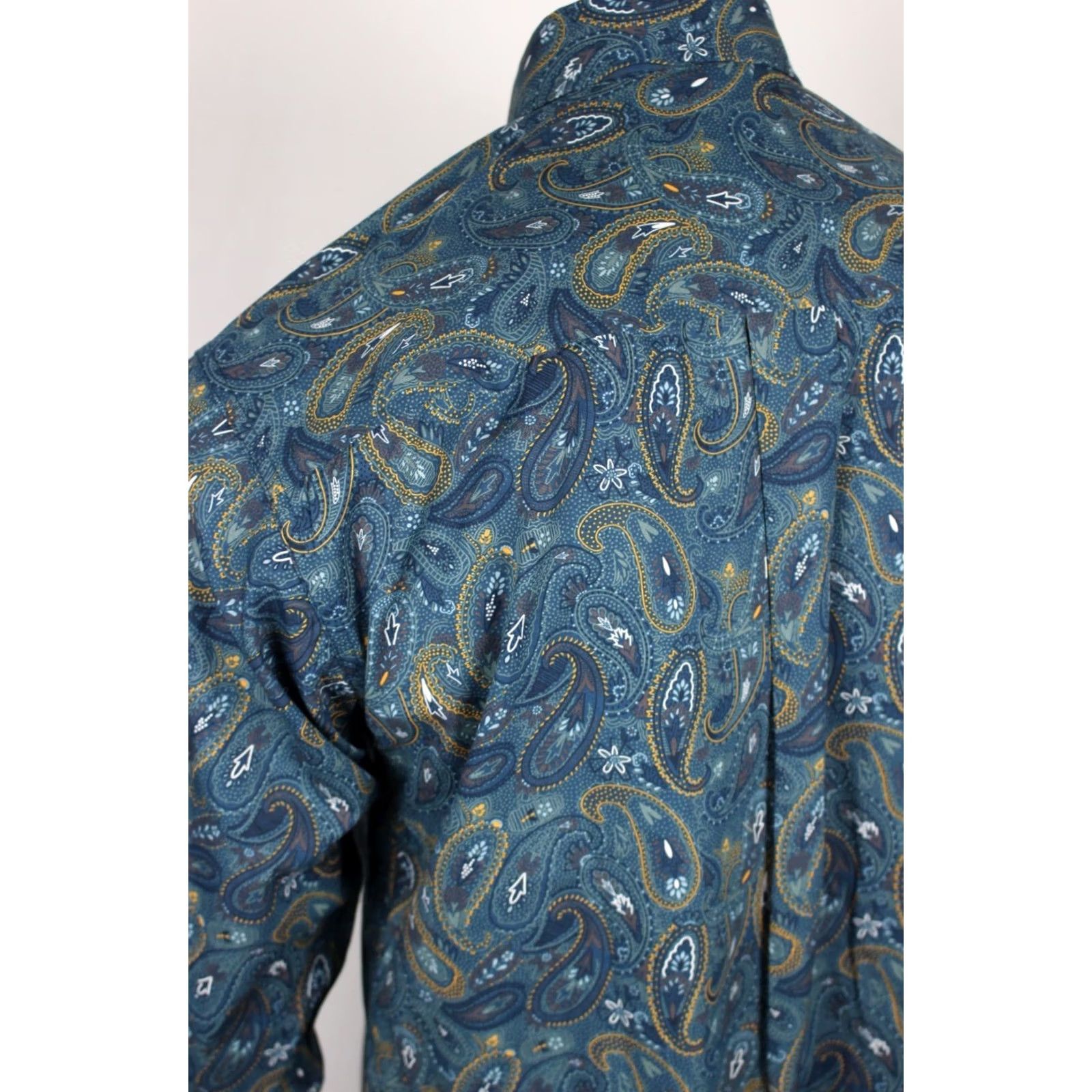 Vintage Cinch Men's Paisley Classic Fit Button Long Sleeve Western Shirt S Small Blue Size US S / EU 44-46 / 1 - 3 Thumbnail