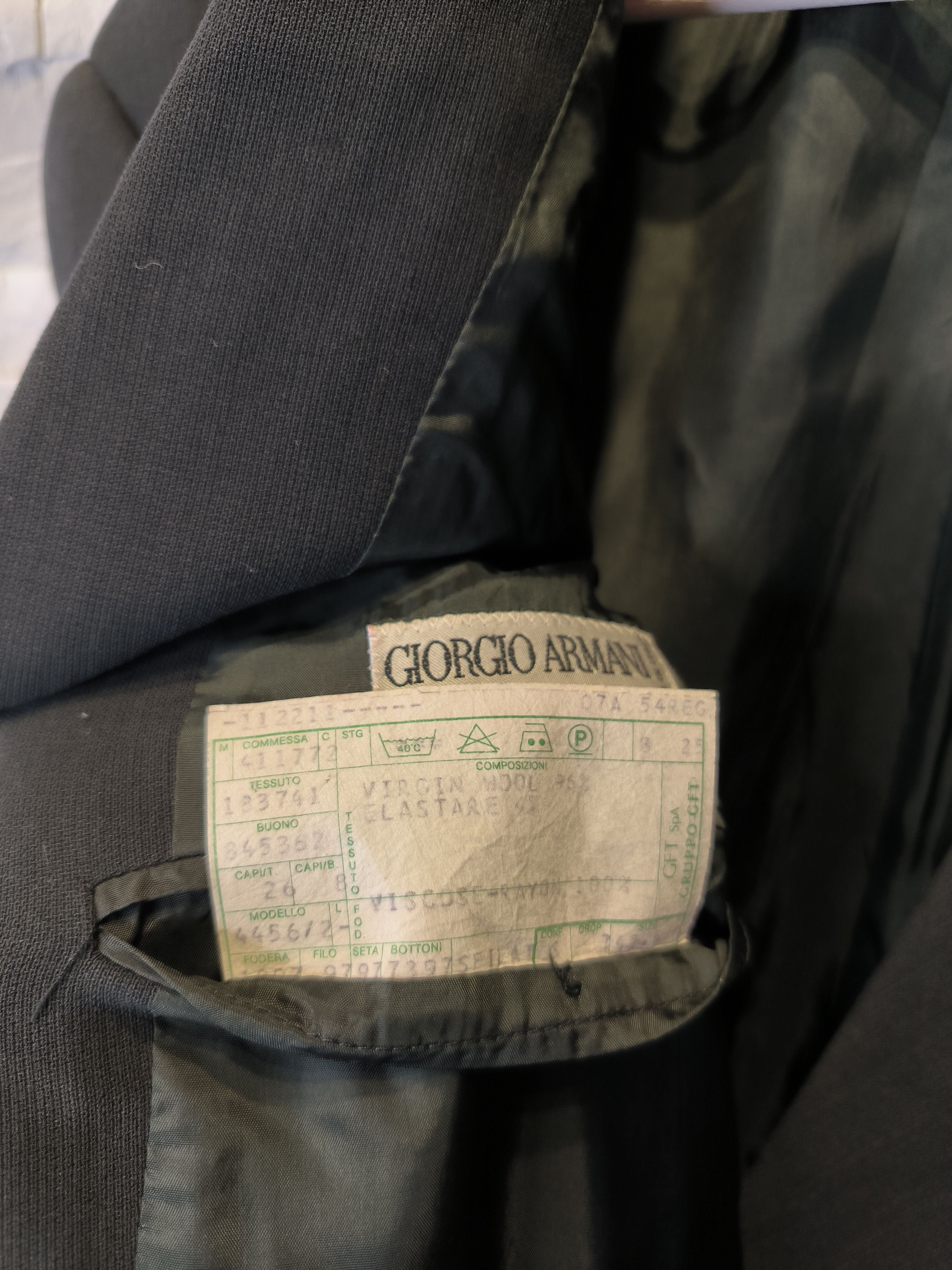 Giorgio Armani Vintage Giorgio Armani Suit Jacket Green Size 44L - 6 Thumbnail