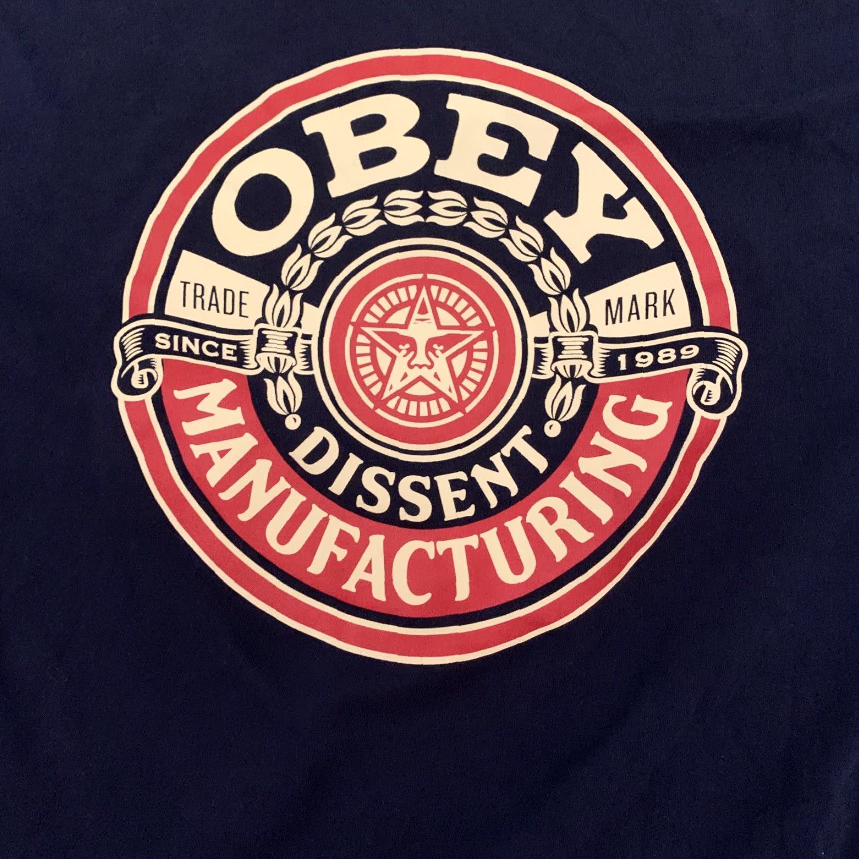Obey OBEY T-Shirt Logo Shirt Men L Black Dissent Manufacturing 90s Style Logo Tee Size US L / EU 52-54 / 3 - 5 Thumbnail