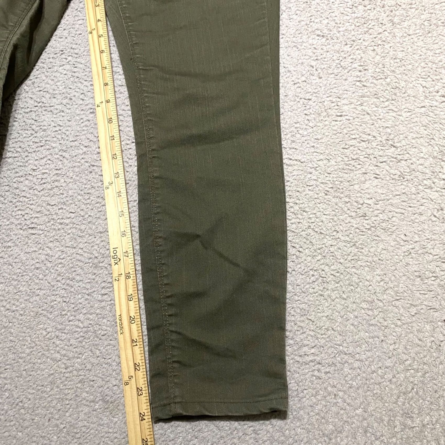 Apt. 9 Apt. 9 Jeans Green Denim Dark Wash Skinny Leg Crop Womens Size 2 Banded Mid Rise 5-Pocket Cotton Polyester Spandex Size 26" / US 2 / IT 38 - 6 Thumbnail