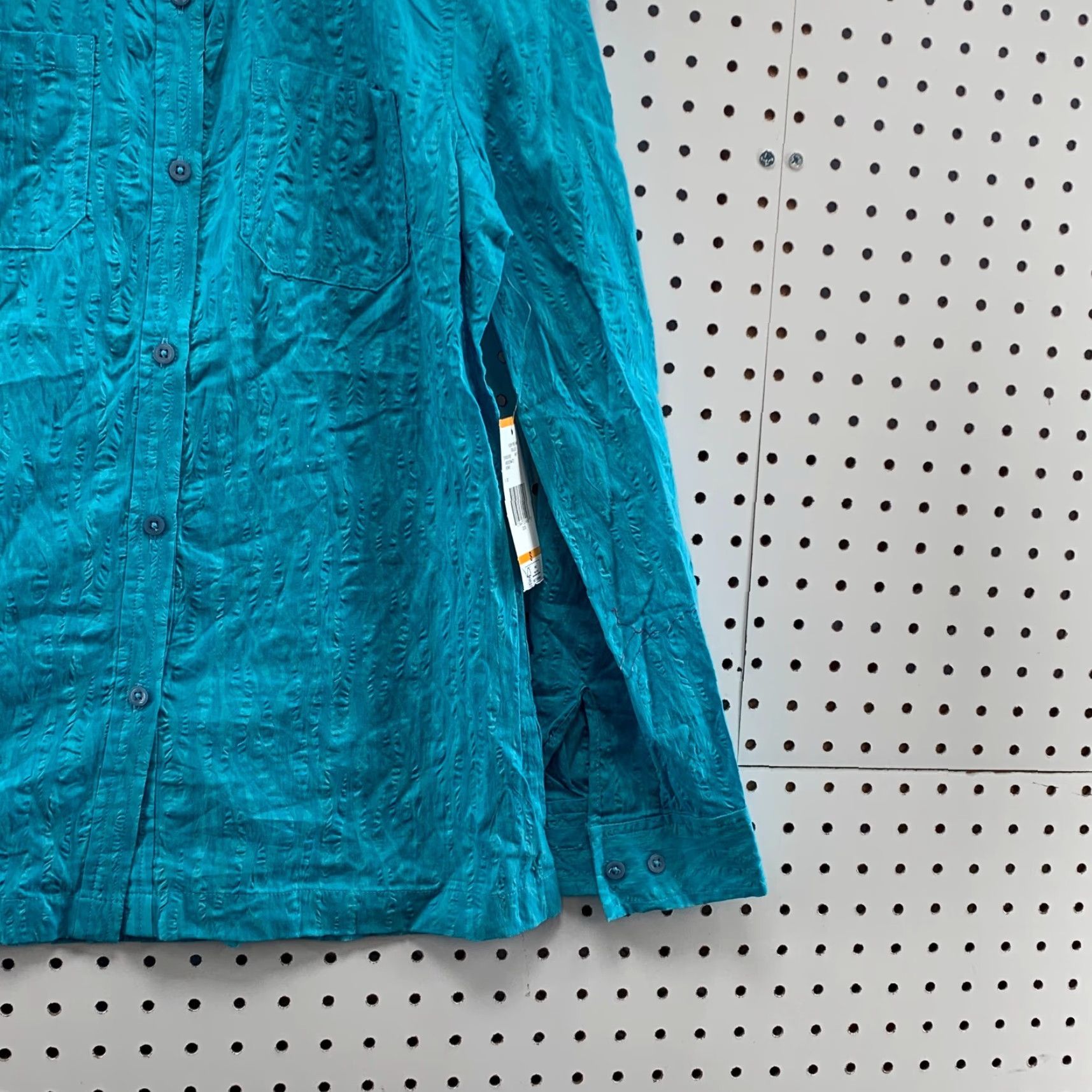 Jones New York NEW Jones New York Long Sleeve Button Down Shirt Women Size Small Teal Solid Cotton Casual Size S / US 4 / IT 40 - 6 Thumbnail