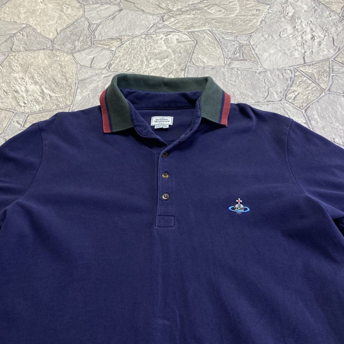 Vivienne Westwood Vivienne Westwood Polo T-Shirt Vintage Small Orb Logo Luxury Size US XL / EU 56 / 4 - 4 Thumbnail