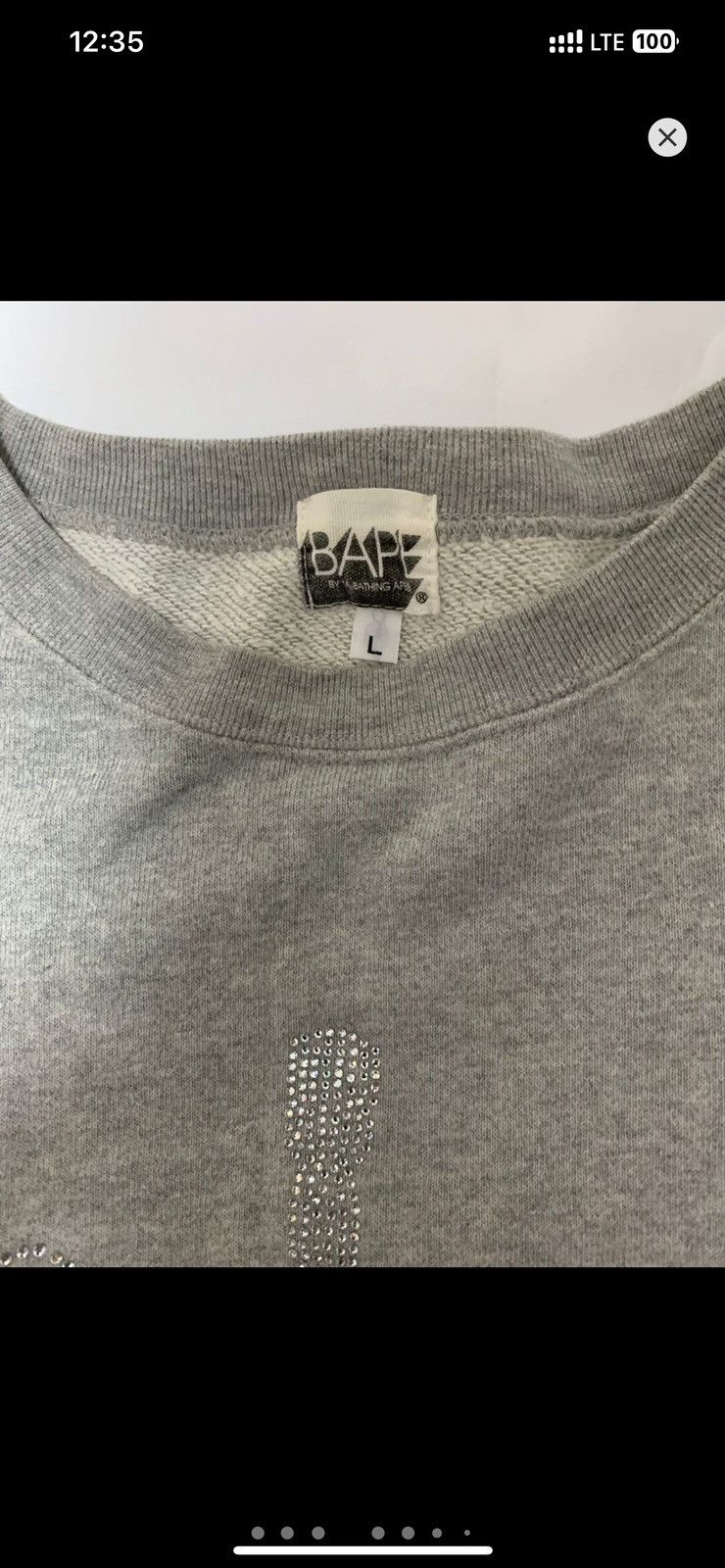Bape × Swarovski RARE‼️Bape x Swarovski Crystal Shark Logo Crewneck Sweatshirt Size US L / EU 52-54 / 3 - 3 Thumbnail