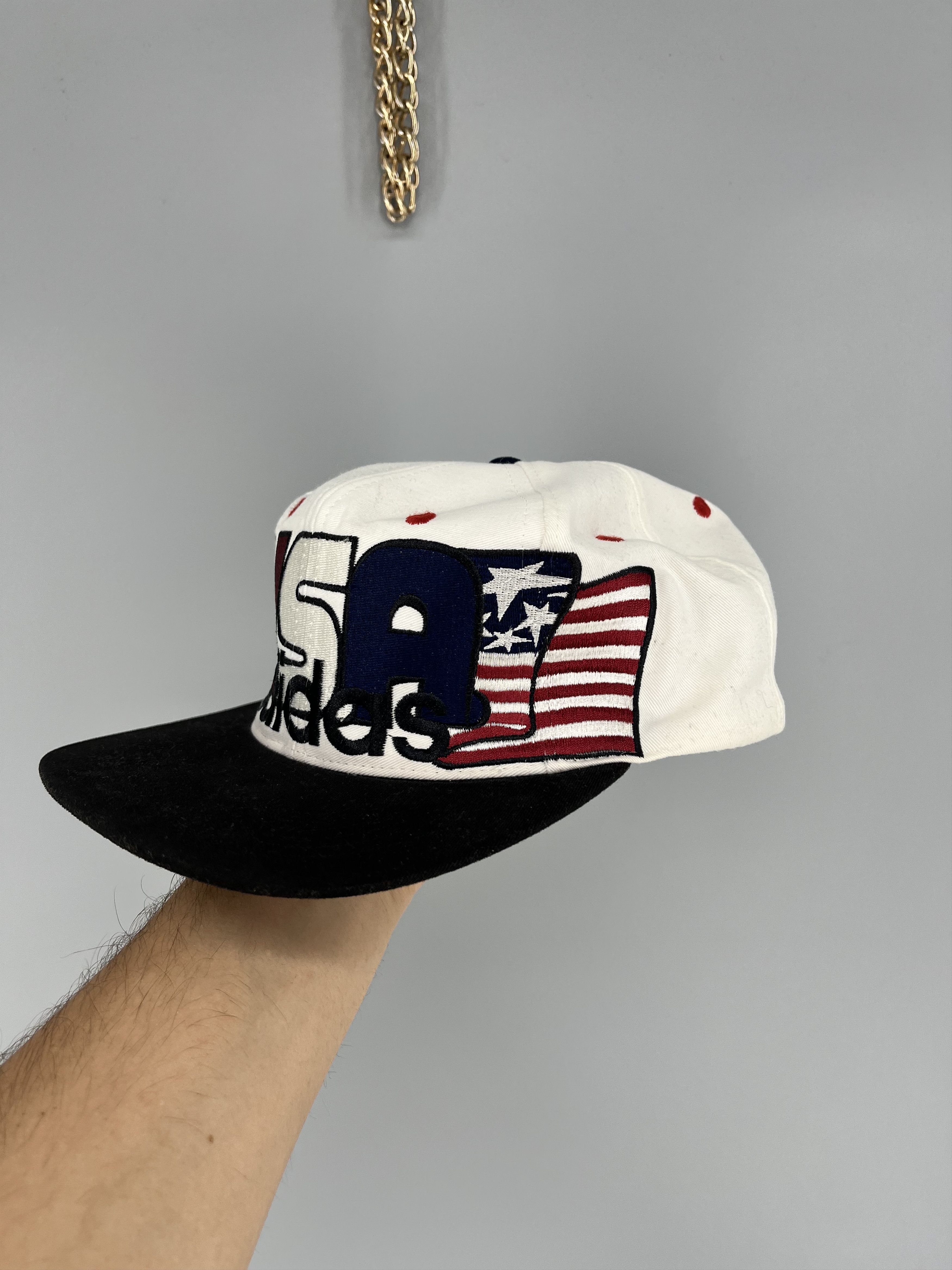Adidas Vintage Adidas USA Big Logo American Flag Cap Size ONE SIZE - 3 Thumbnail