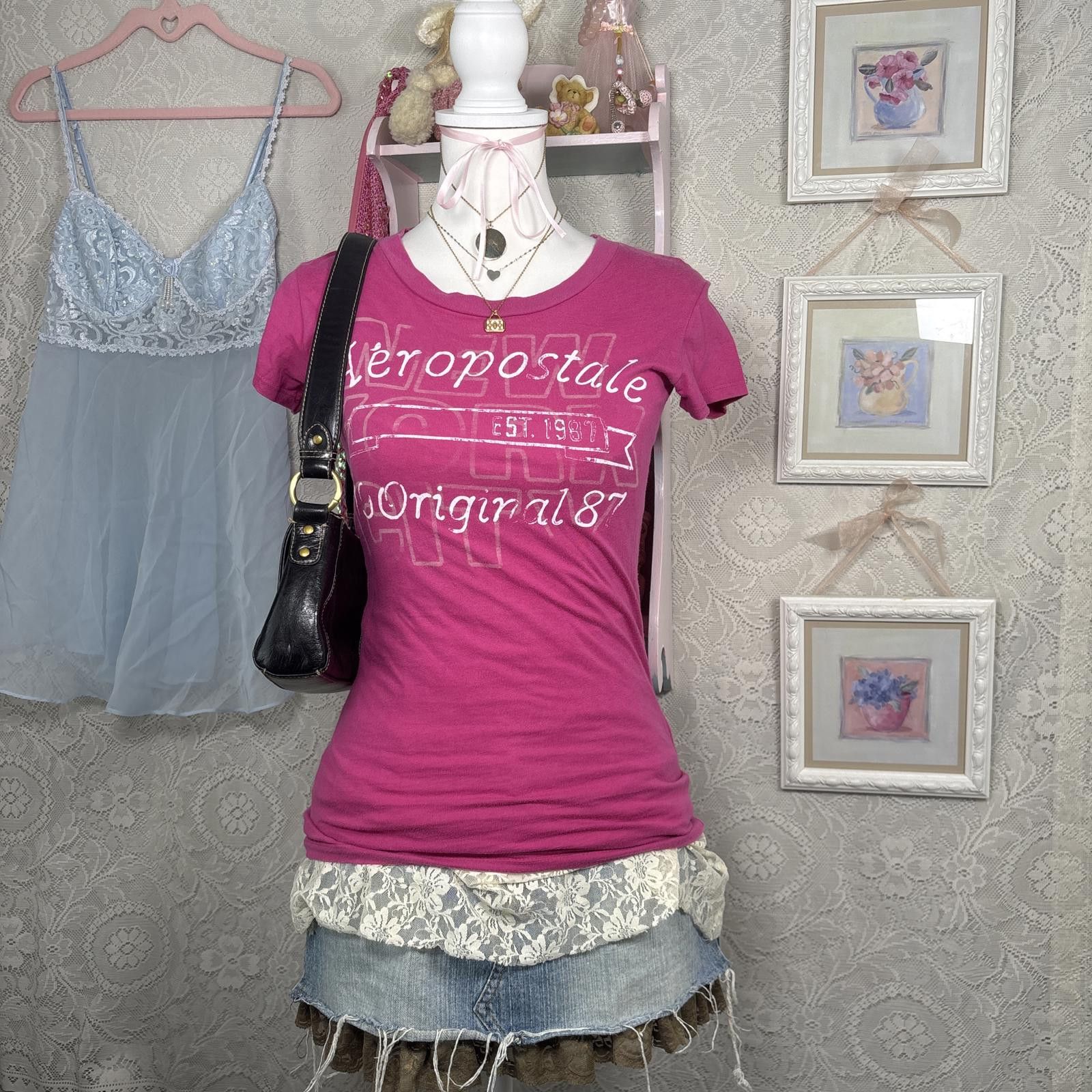 Aeropostale y2k fitted aeropostale baby tee Size S / US 4 / IT 40 - 1 Thumbnail