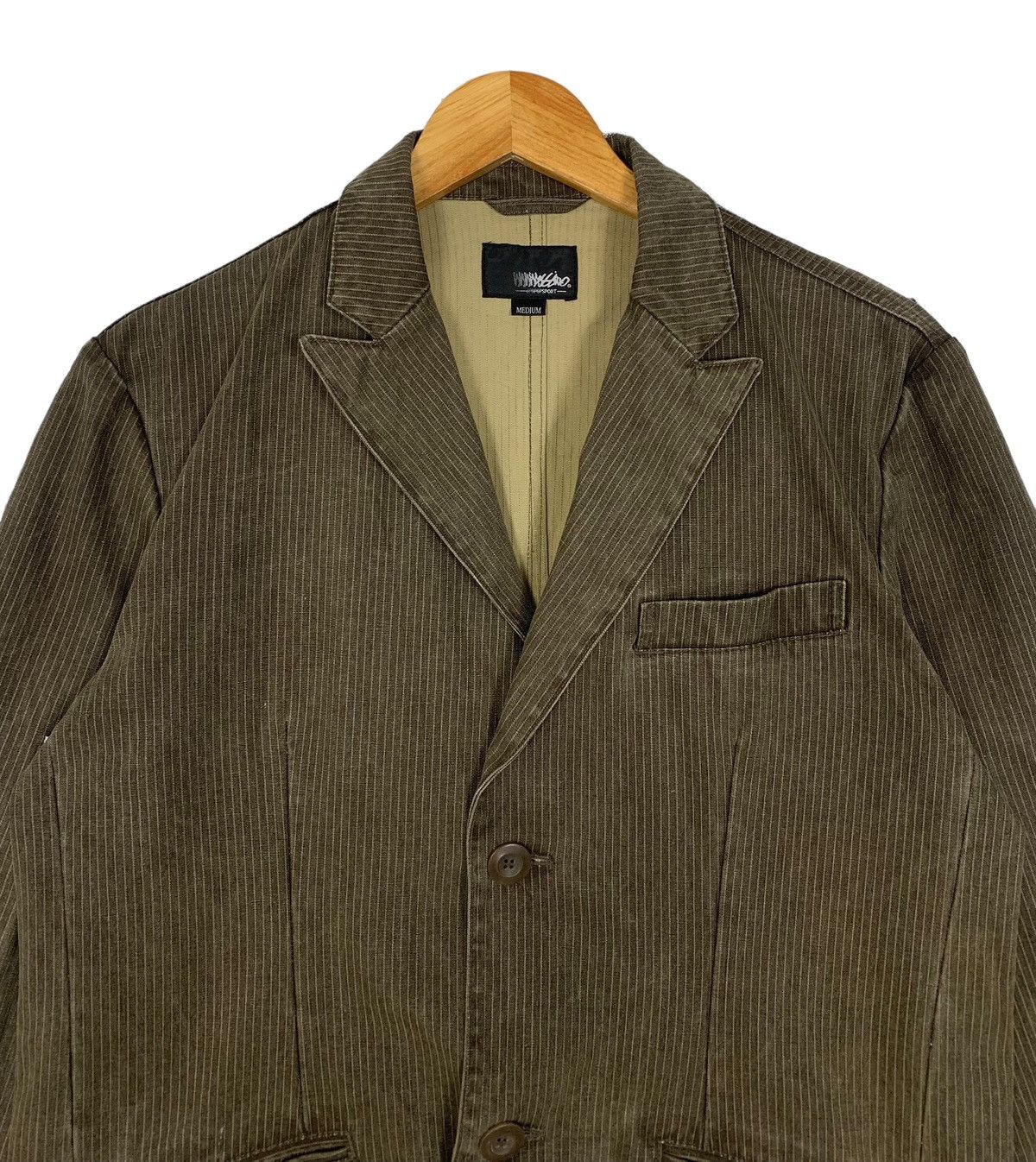 Mossimo Mossimo Designer Hikory Blazer Coat Olive Size M Size US M / EU 48-50 / 2 - 2 Thumbnail
