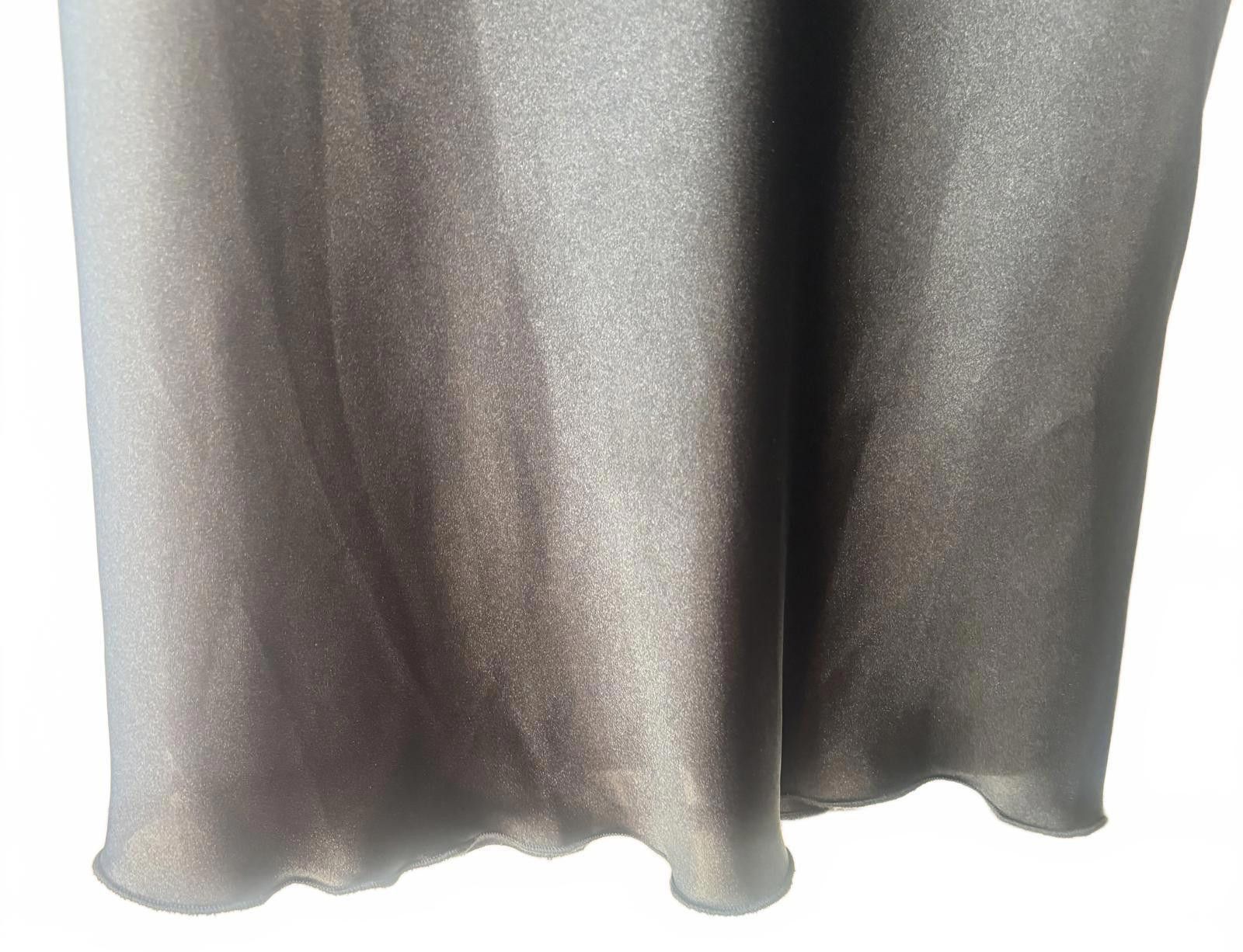 United Colors Of Benetton Bebe Black Satin Slip Dress Size XS / US 0-2 / IT 36-38 - 6 Thumbnail