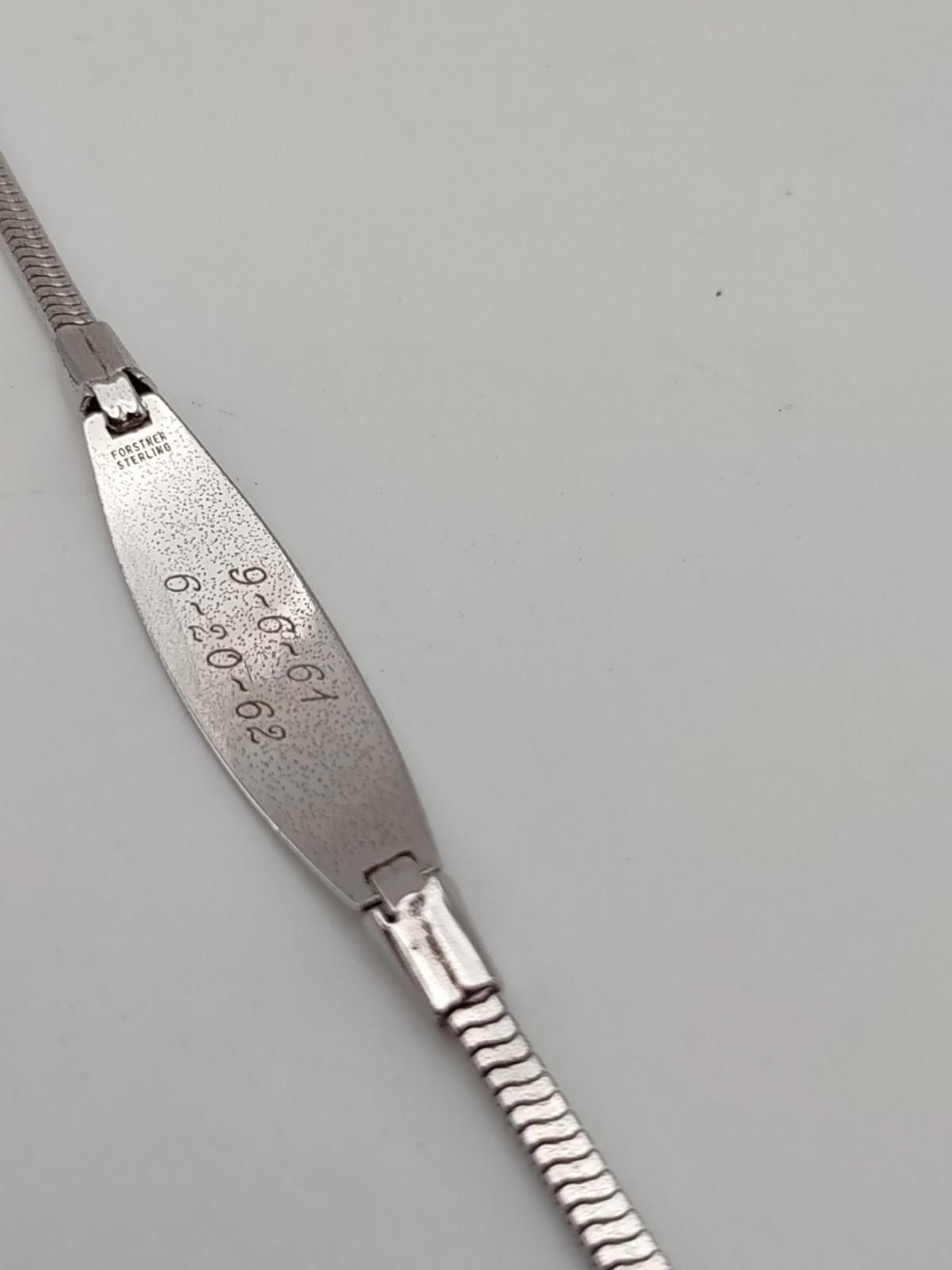 Foster Grant Forstner Sterling Silver ID Bracelet Friends Forever Size ONE SIZE - 3 Thumbnail