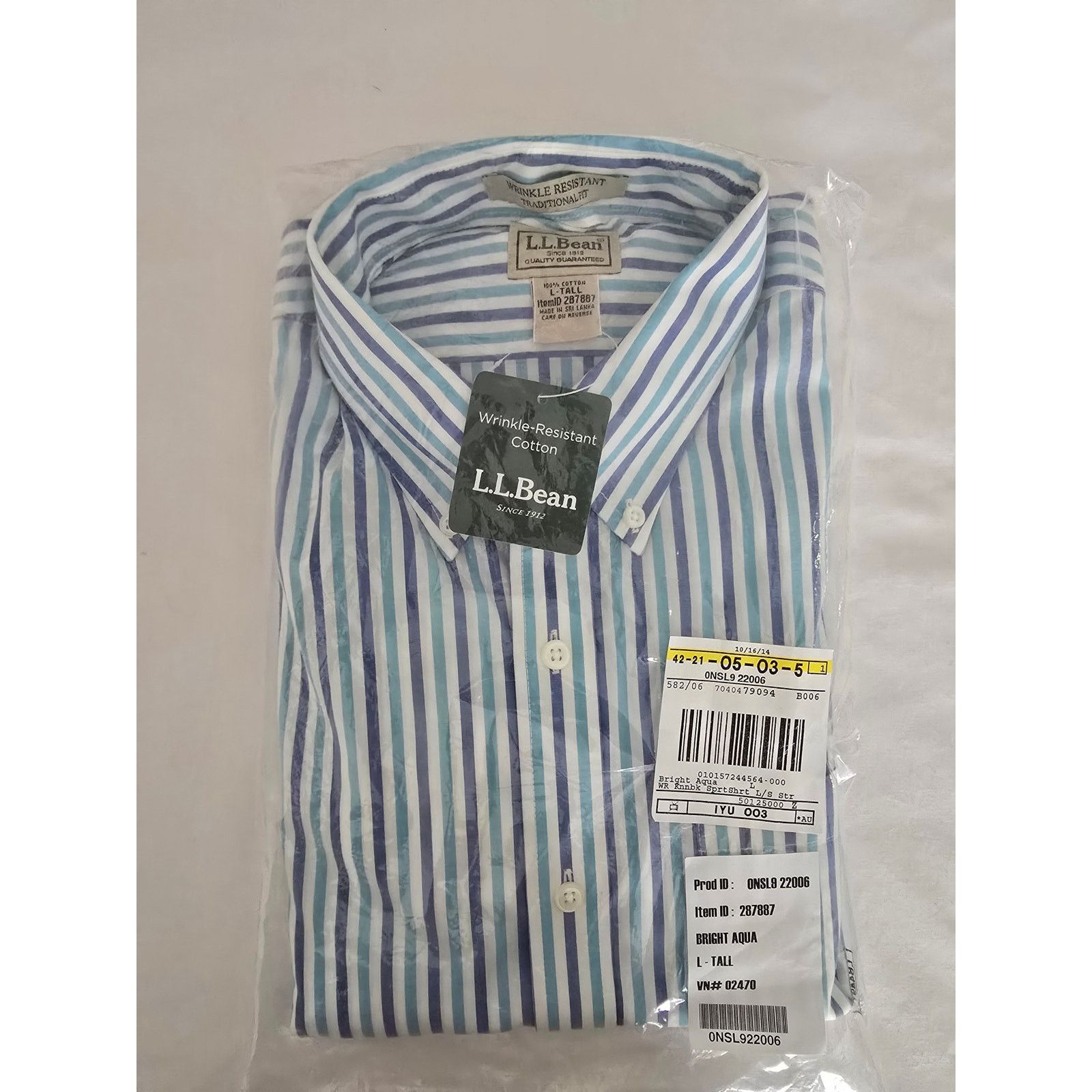Other L.L. Bean L Striped Long Sleeve Button Shirt Traditional Fit Size US L / EU 52-54 / 3 - 2 Thumbnail