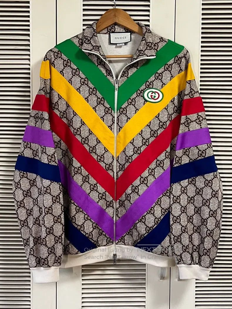 Gucci Gucci Colourful striped old flower jacket Size US M / EU 48-50 / 2 - 1 Thumbnail