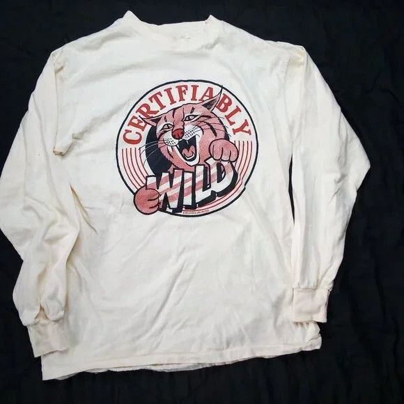 Vintage Vintage Certifiably Wild Cat Project Long Sleeve T-Shirt Size US L / EU 52-54 / 3 - 2 Thumbnail