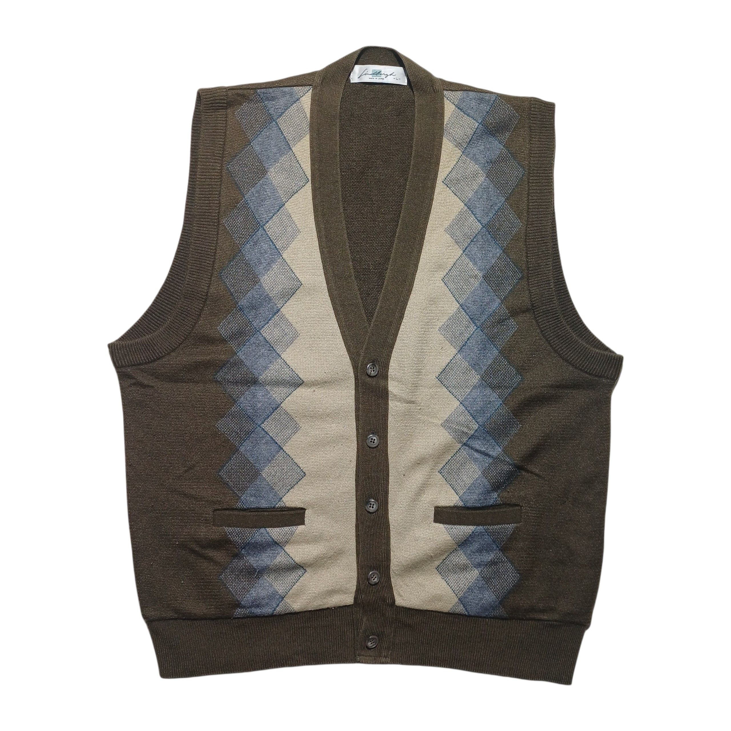 Lindbergh Lindbergh Japan Patterned Knit Vest Size US L / EU 52-54 / 3 - 1 Thumbnail