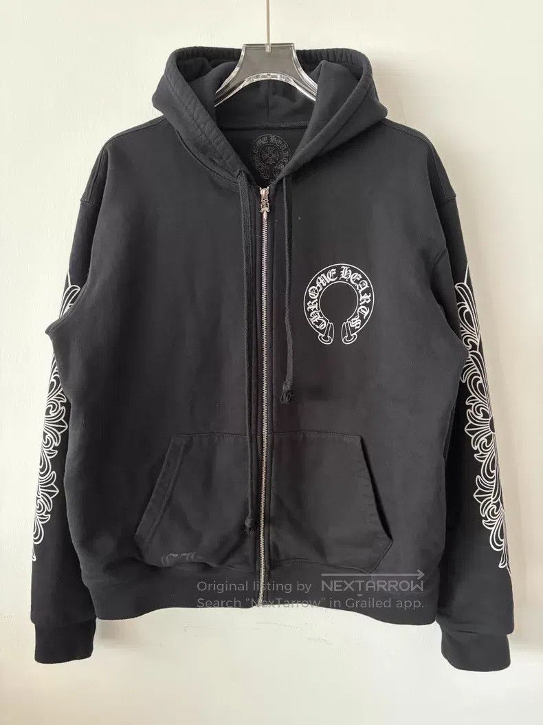 Chrome Hearts CHROME HEARTS Size M Large horseshoe print zip-up hoodie Size US M / EU 48-50 / 2 - 1 Thumbnail