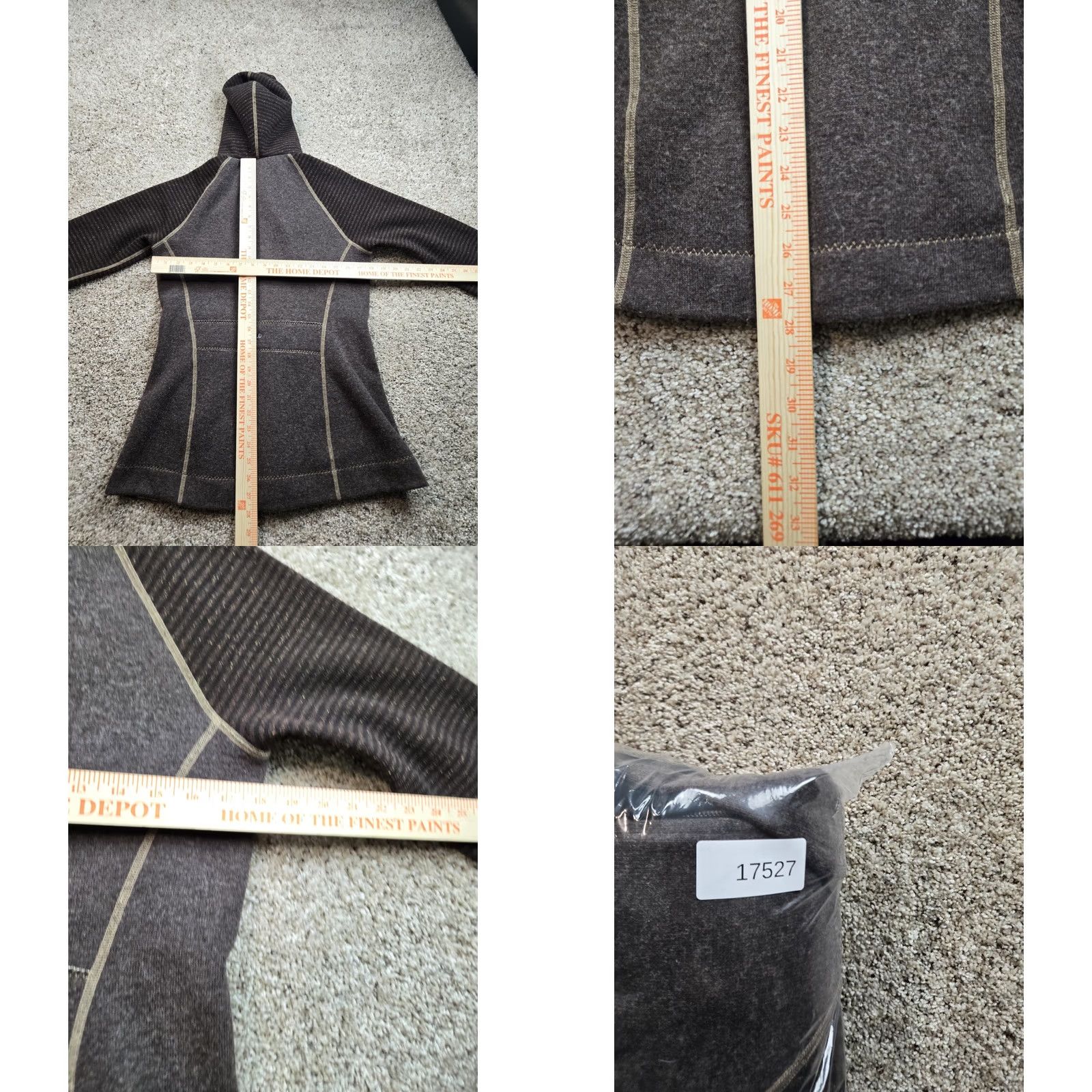 Prana prAna Bijou Jacket Womens Medium Brown Fleece Lined Wool Blend Hooded Full Zip Jacket/Mid-Length Wool Blend Hoodie Full Zip Mens Womens Girls? Size M / US 6-8 / IT 42-44 - 8 Thumbnail