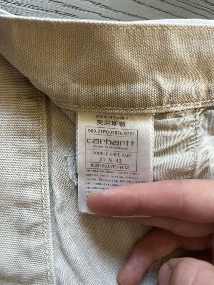 Carhartt × Carhartt Wip Carhartt WIP Double Knee Pant - Stone Canvas Dusky Beige Size US 27 - 3 Thumbnail